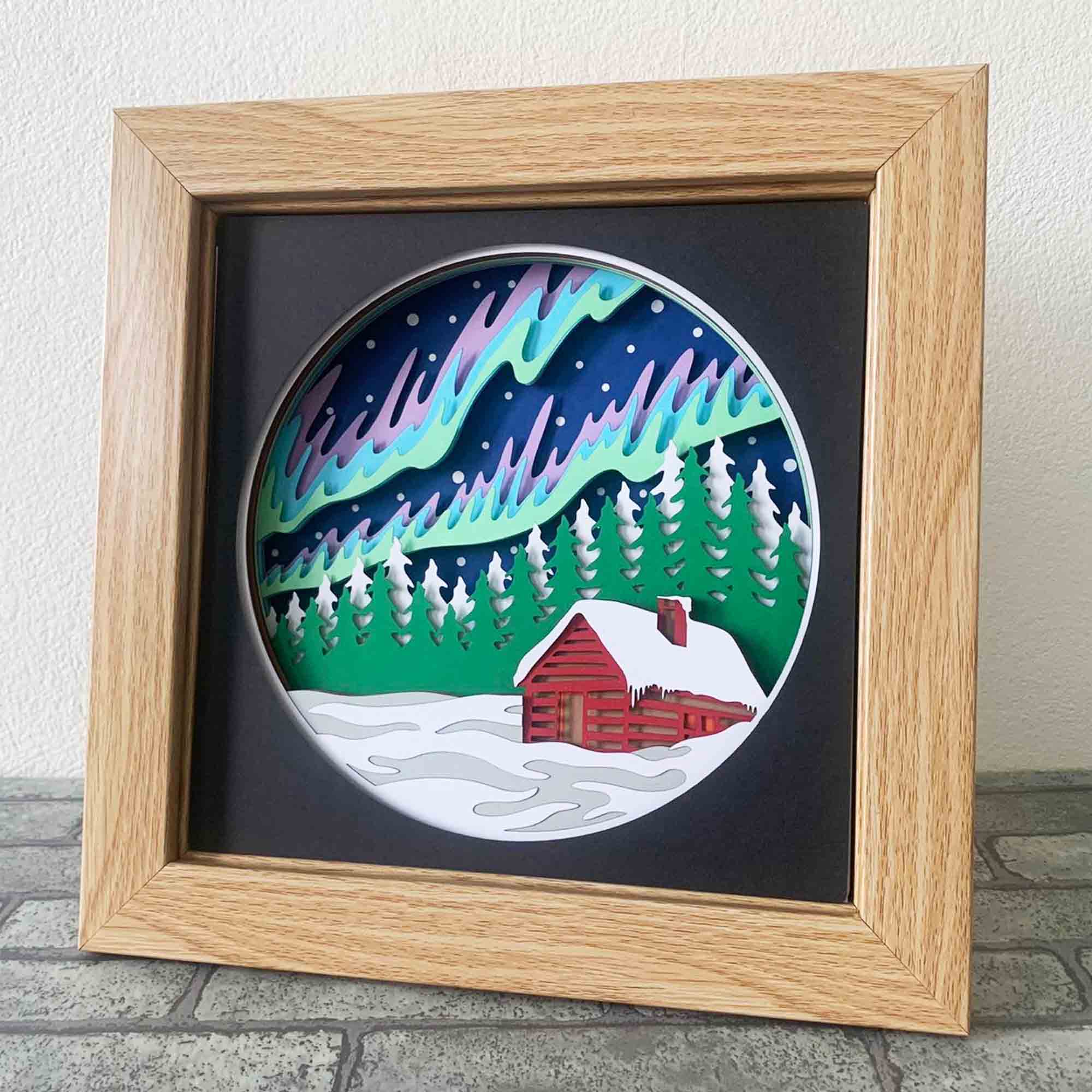 3D Nordic Winter Shadow Box Svg/ Christmas Cricut Project/ Northern