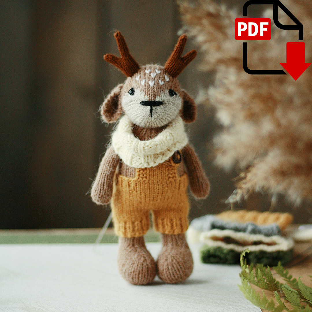 Knitting deer pattern. Tutorial knitted animals. Amigurumi D | Inspire ...