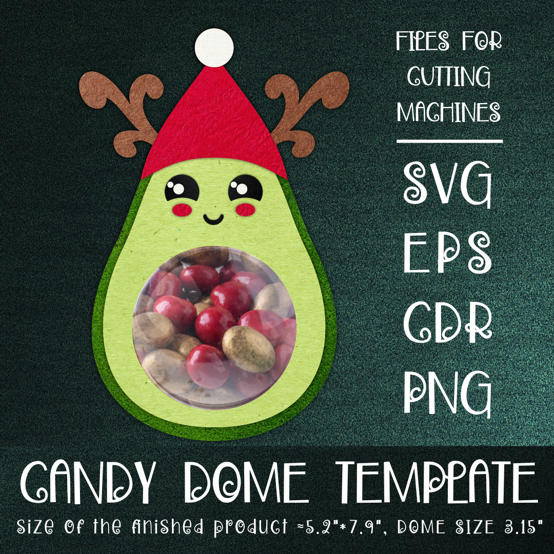 Avocado Candy Dome | Christmas Paper Craft Template | Inspire Uplift