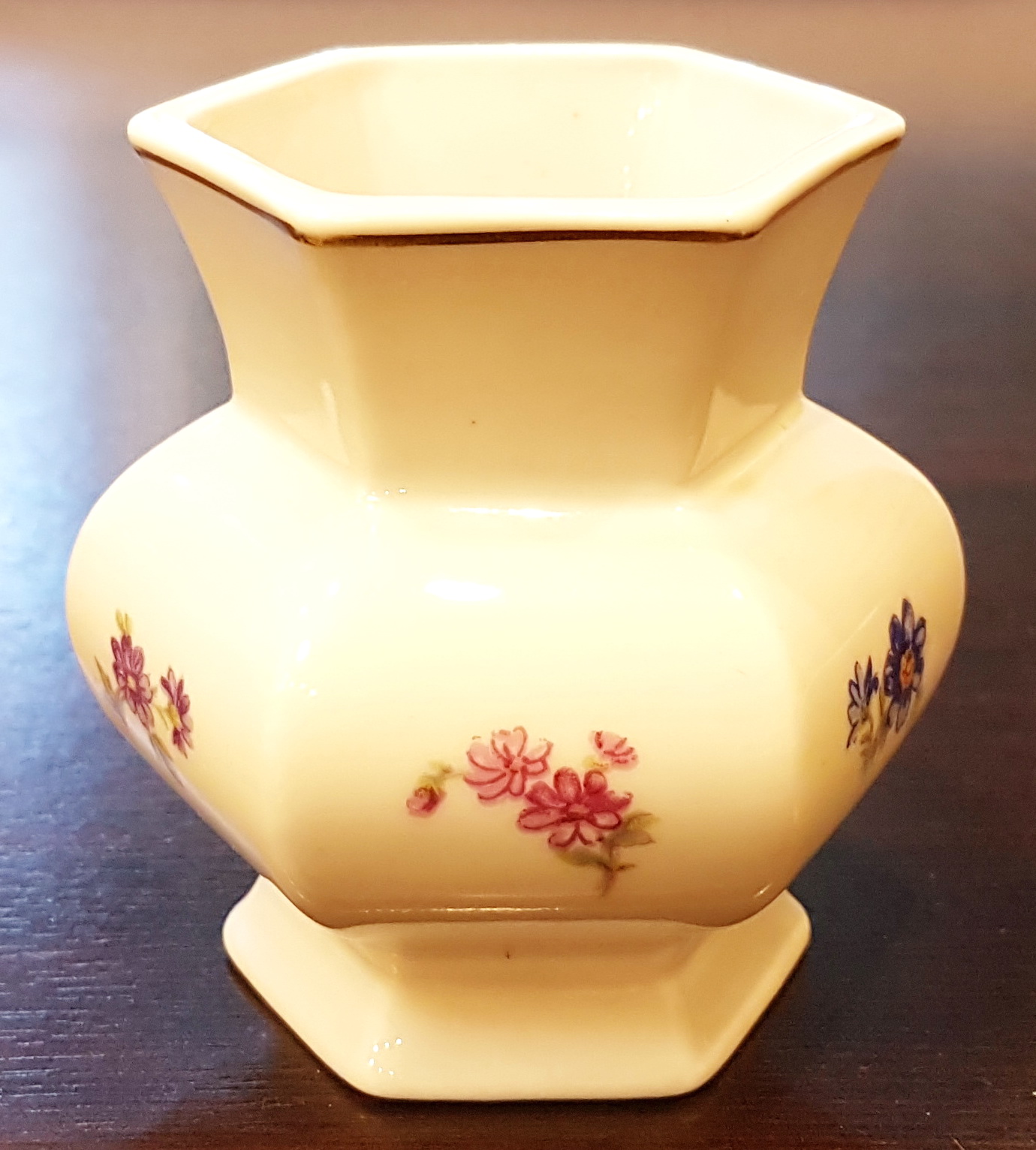 Vintage Porcelain Vase painting gilding Verbilki USSR 1948 Inspire Uplift