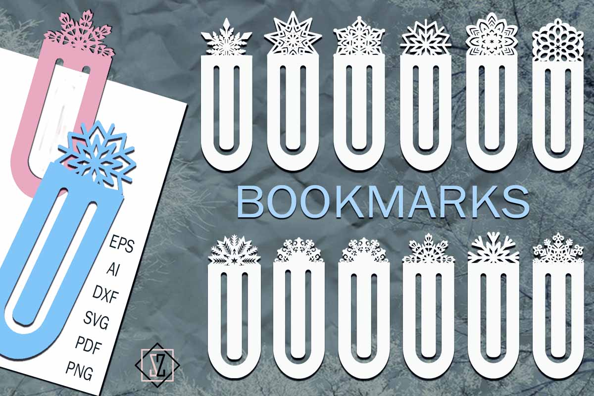Snowflake bookmarks/Laser cut/Paper cut/SVG Inspire Uplift