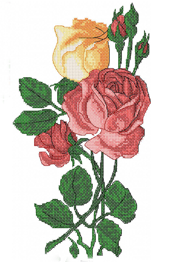 Machine Embroidery Design Flower Rose Cross Stitch Flower Em Inspire