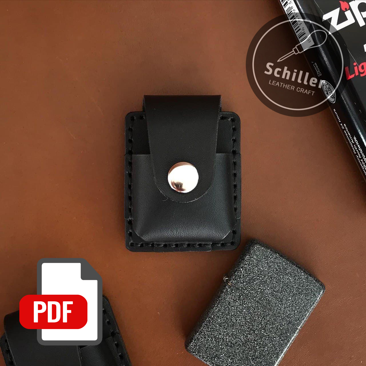 Zippo case pattern PDF Download Leather Craft Inspire Uplift