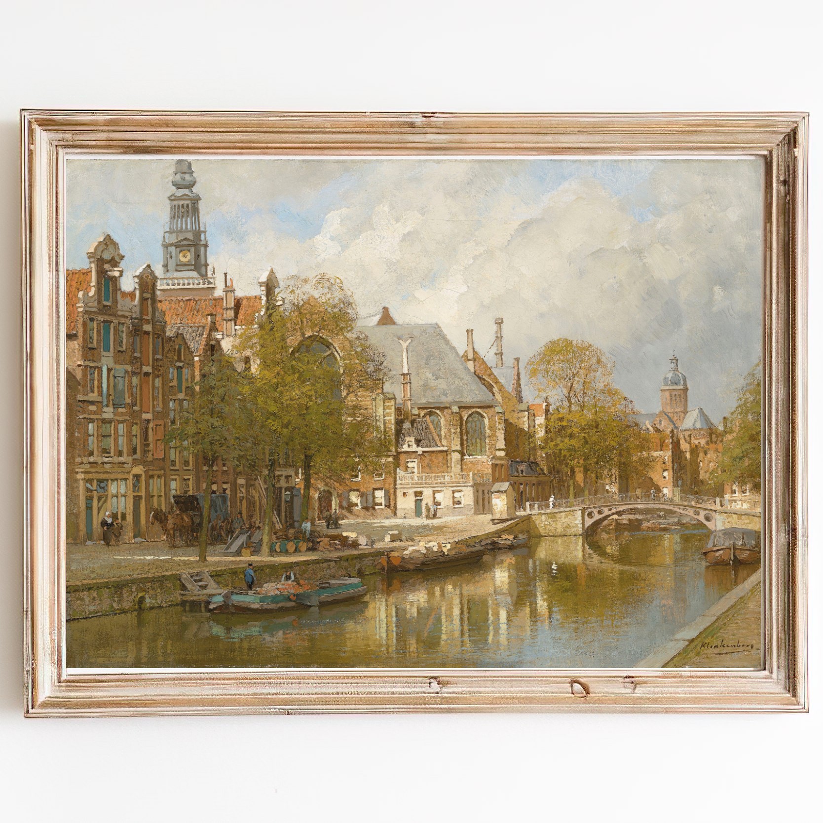 CANVAS ART PRINT View of the Oudezijds Voorburg Vintage Inspire