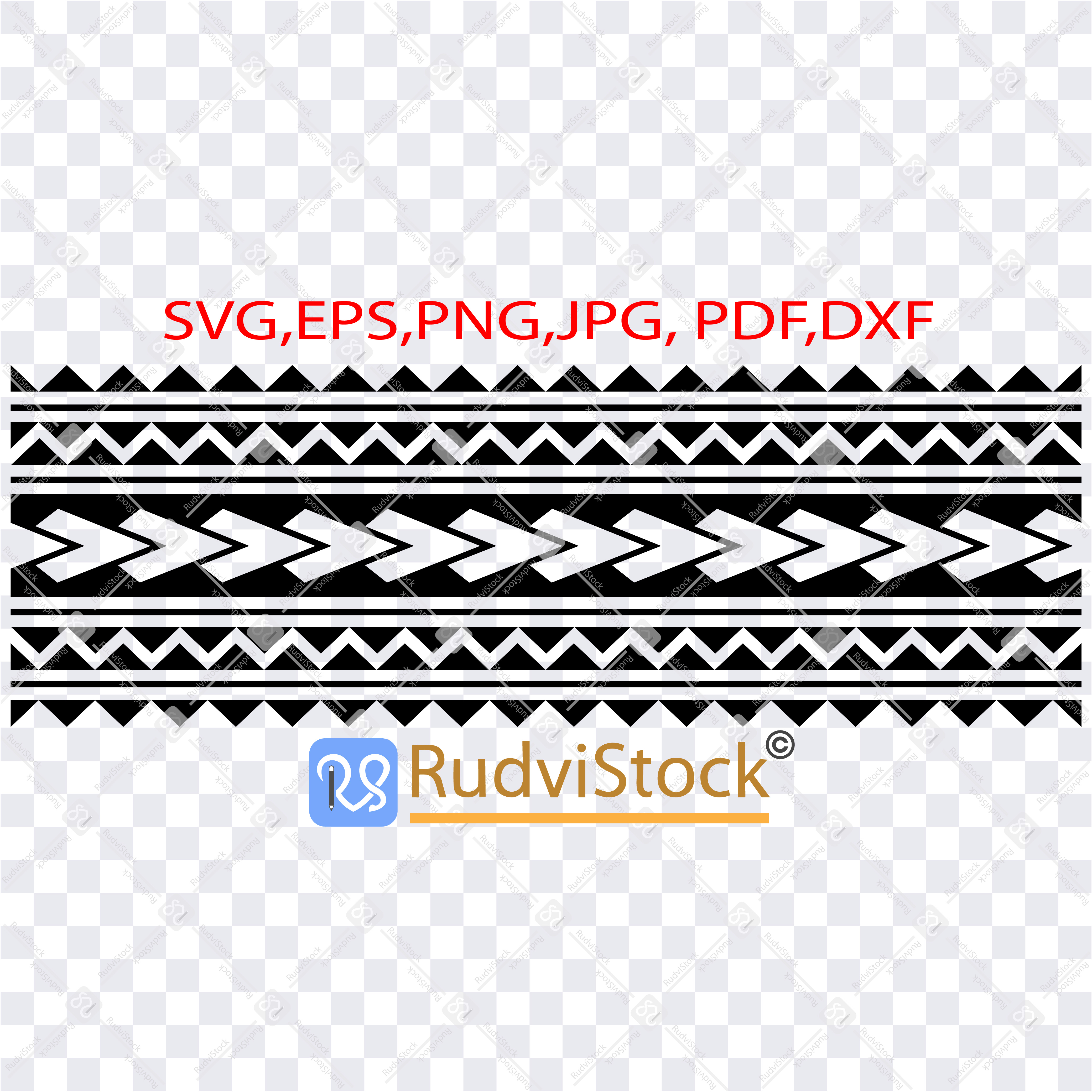 Polynesian tattoo tribal border design - Inspire Uplift