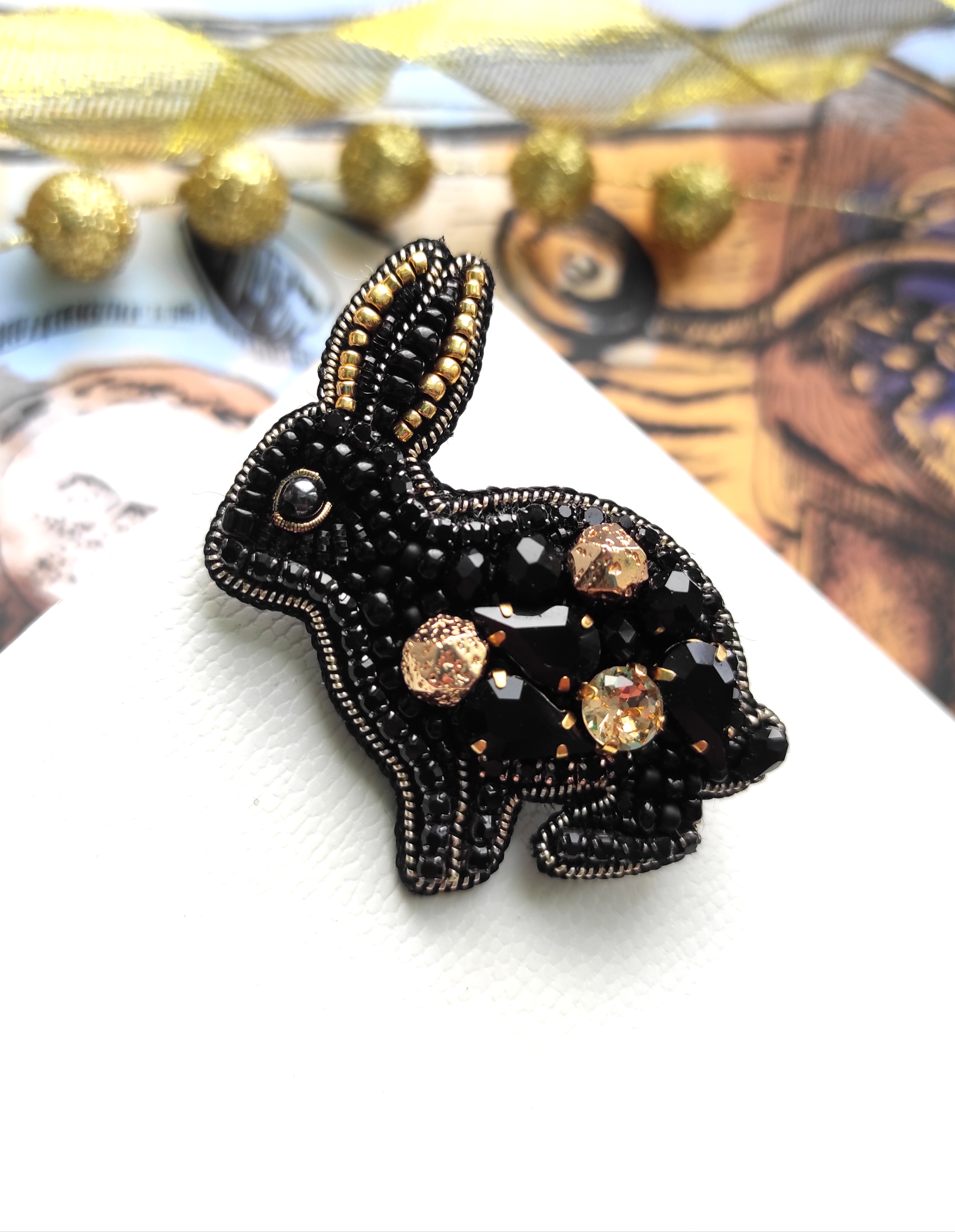 Beaded rabbit brooch, rabbit, brooch pin, beaded brooch, new | Inspire ...