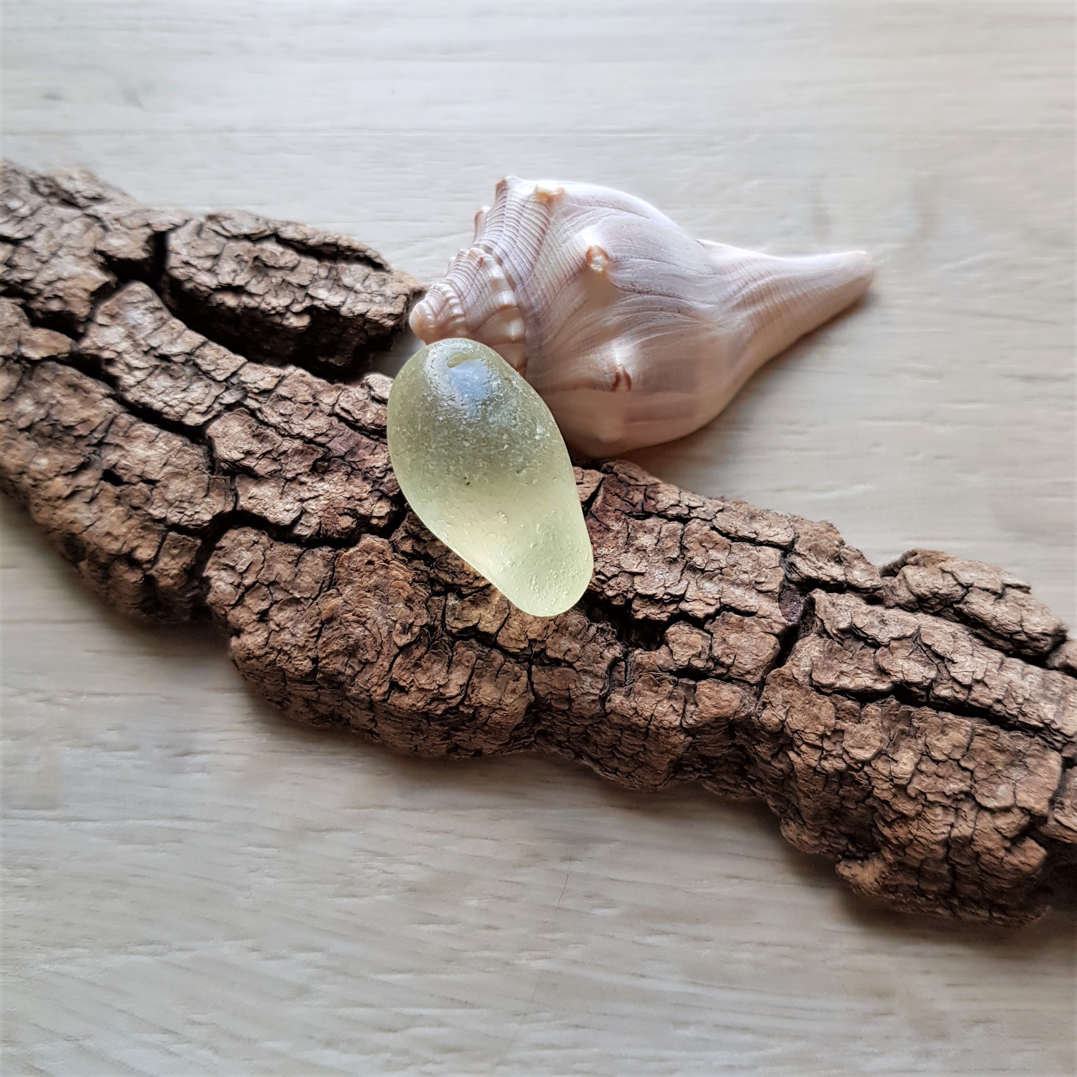 Light yellow sea glass. Real sea glass Inspire Uplift