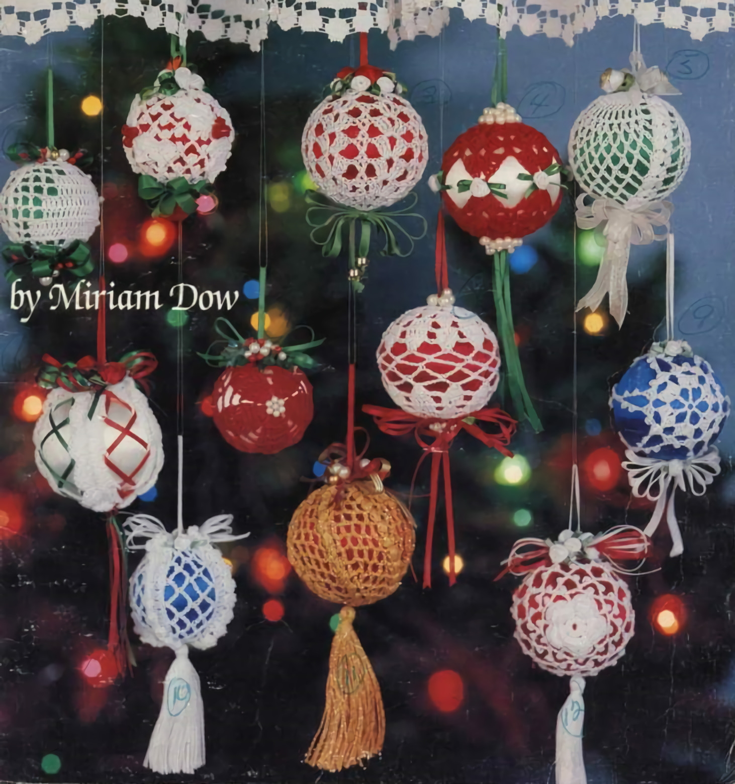 Christmas Tree Balls Ornaments Vintage Crochet Pattern PDFT Inspire