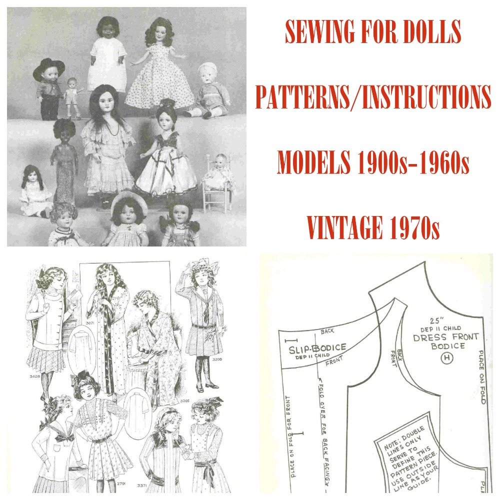 Digital Vintage Sewing Dolls Pattern Sewing Twentieth Ce Inspire