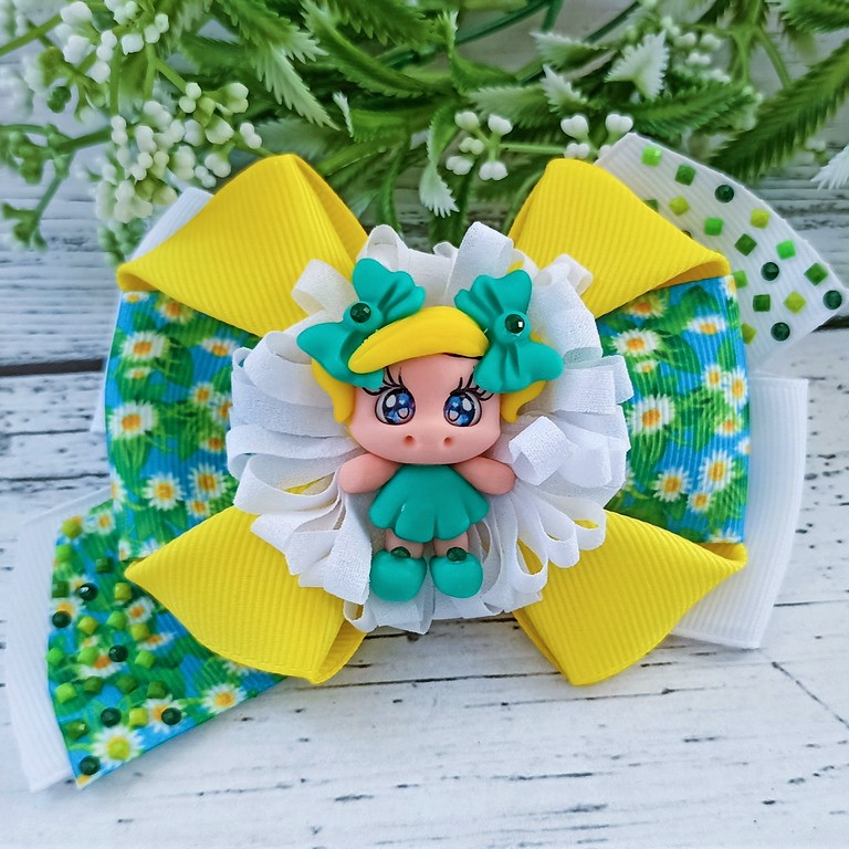 Hair bow for girls Summer hair bows Baby girl bows Clay do Inspire Uplift