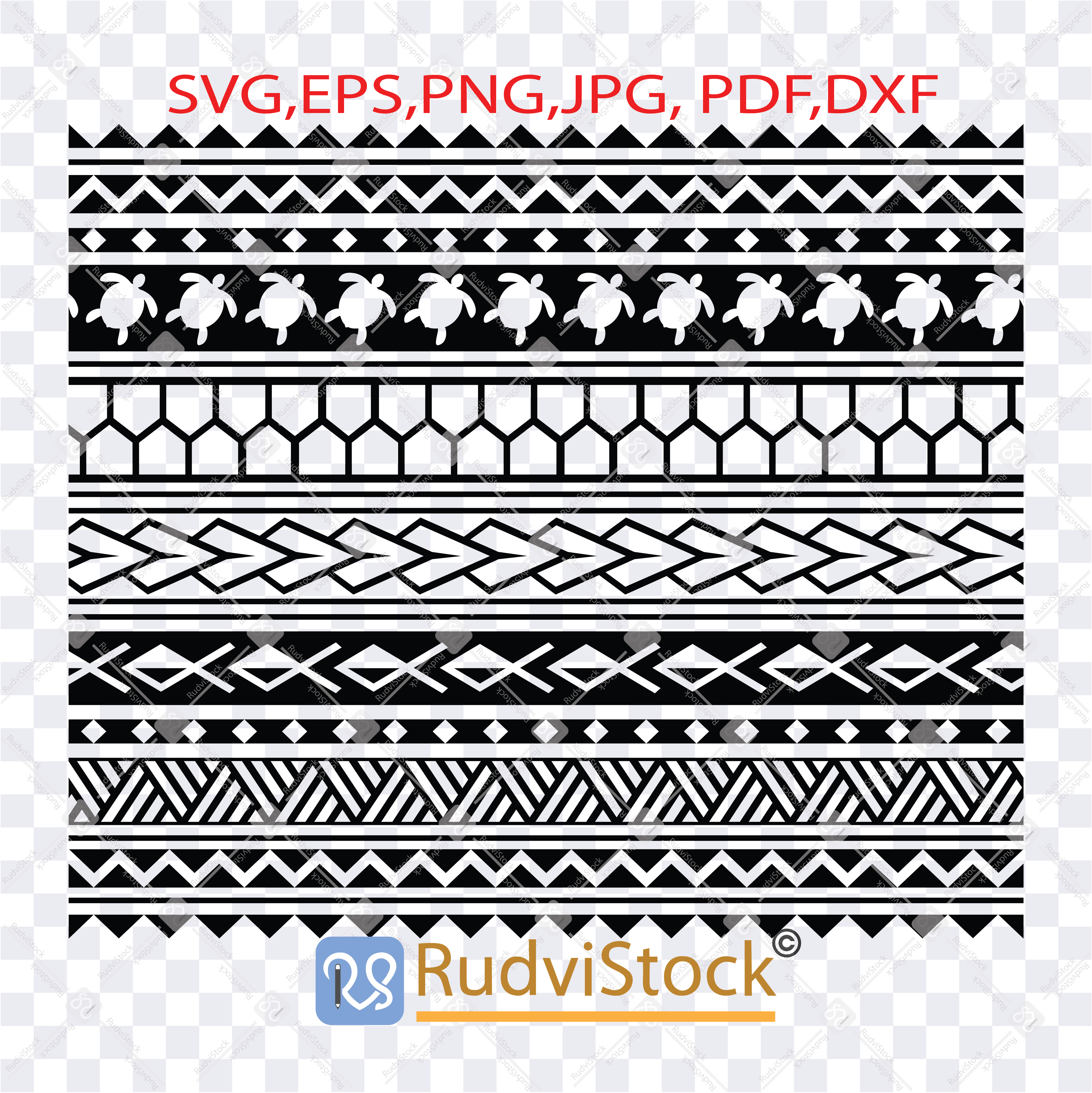 Samoan border / Polynesian tribal tattoo design - Inspire Uplift