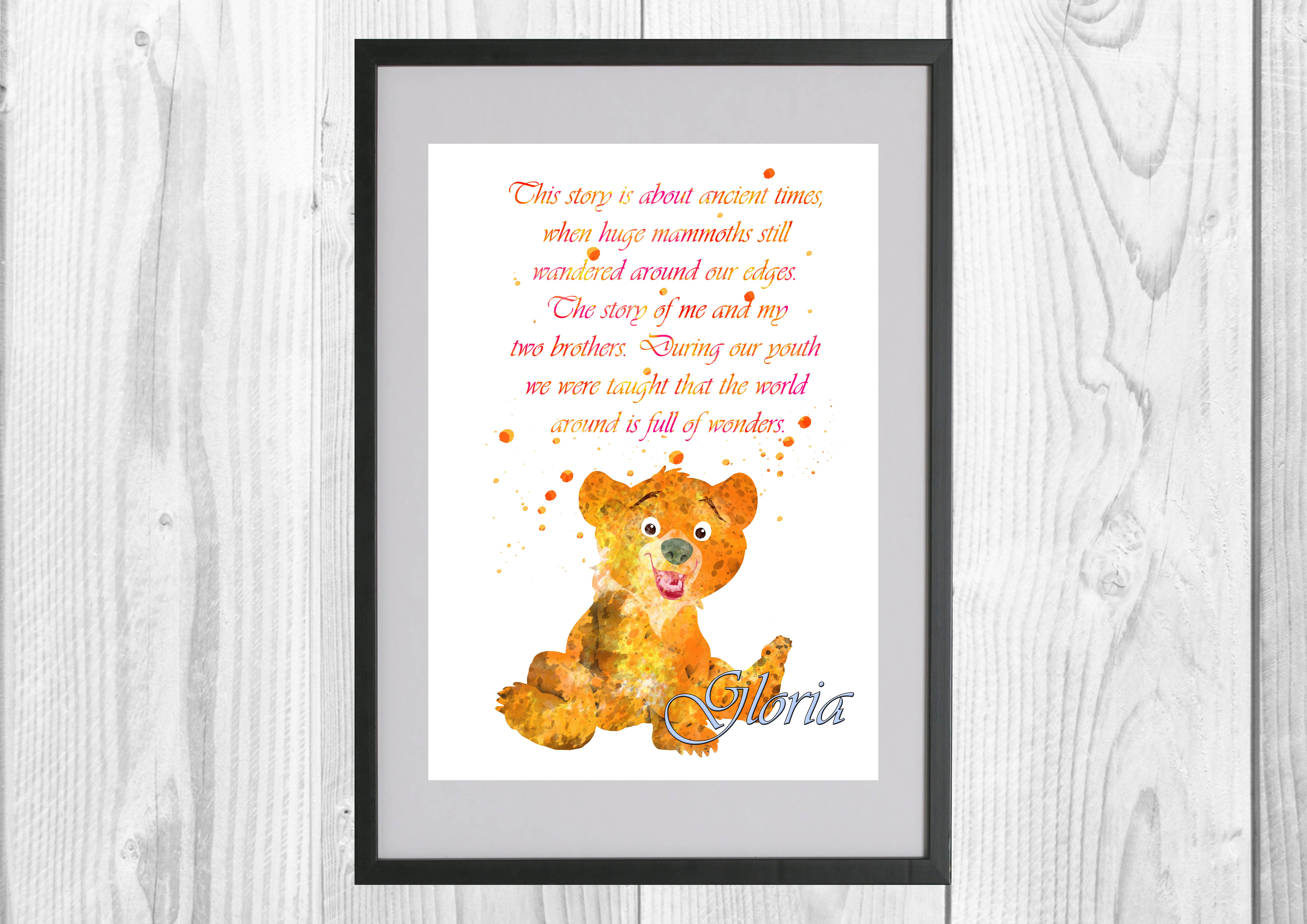 Brother Bear Set Disney Art Print Digital Files decor nurser Inspire