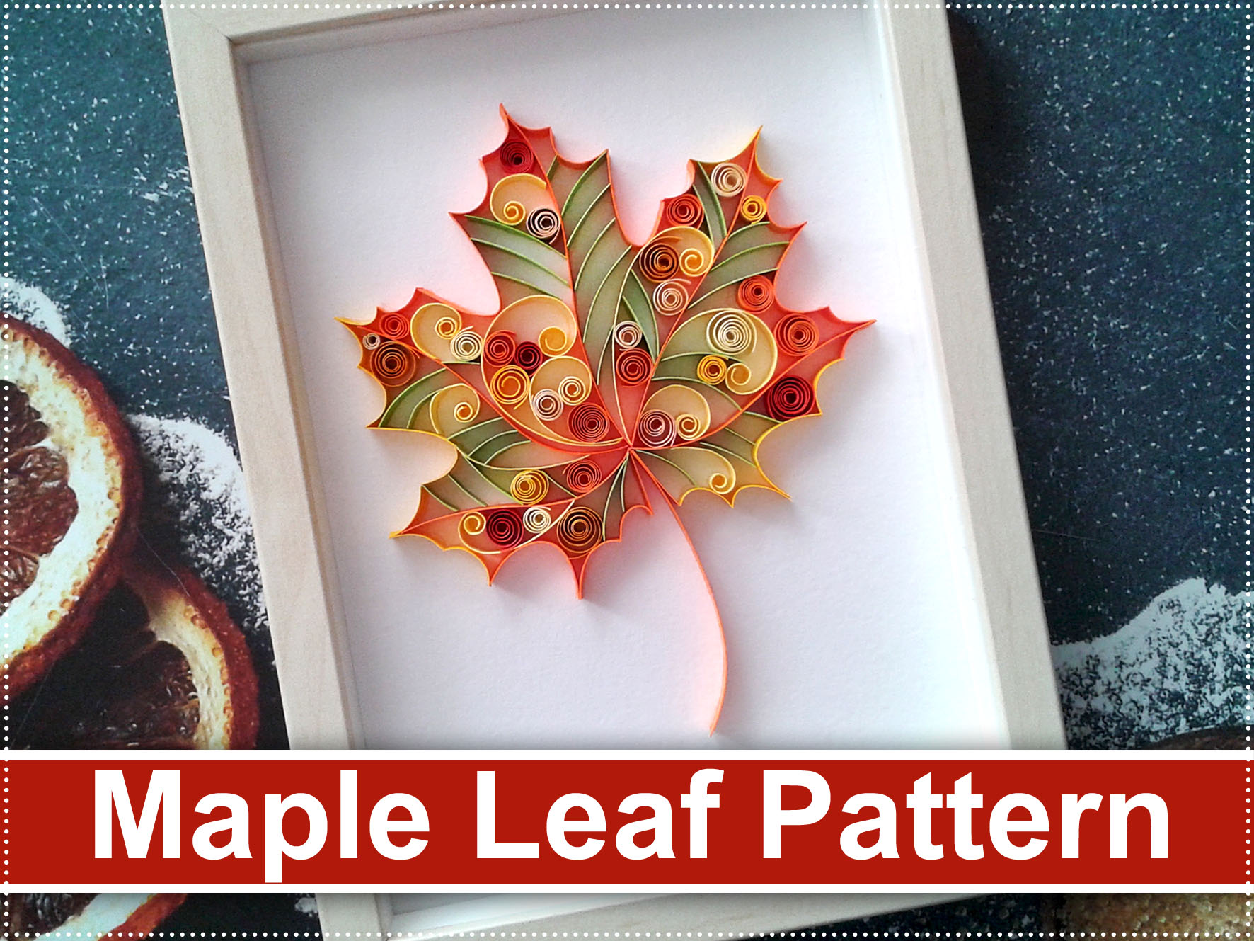 Quilling Pattern Autumn Maple Leaf, Template Quilling Autumn - Inspire ...