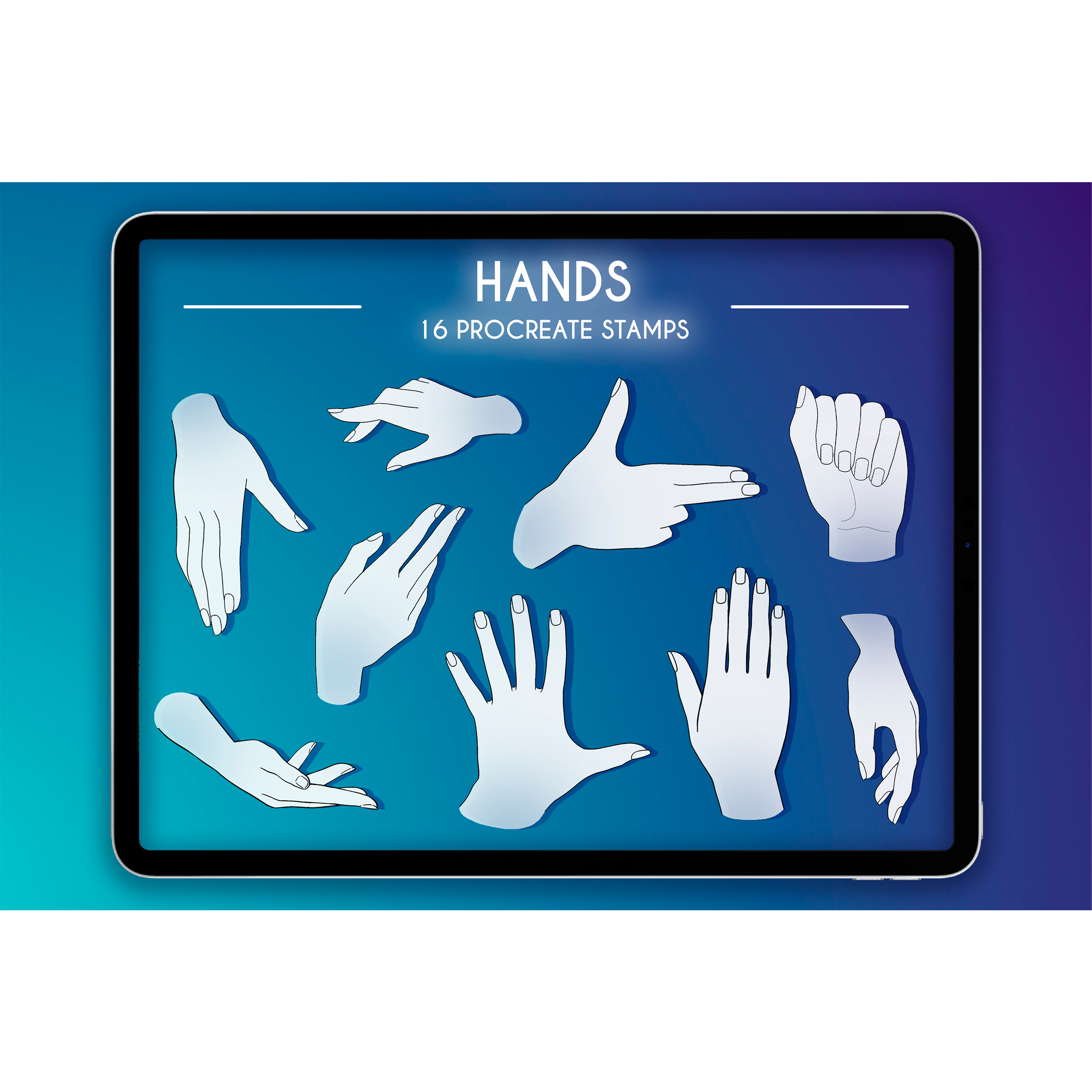 Procreate Hand Stamps, Procreate Brushes, Procreate Stamps Inspire Uplift