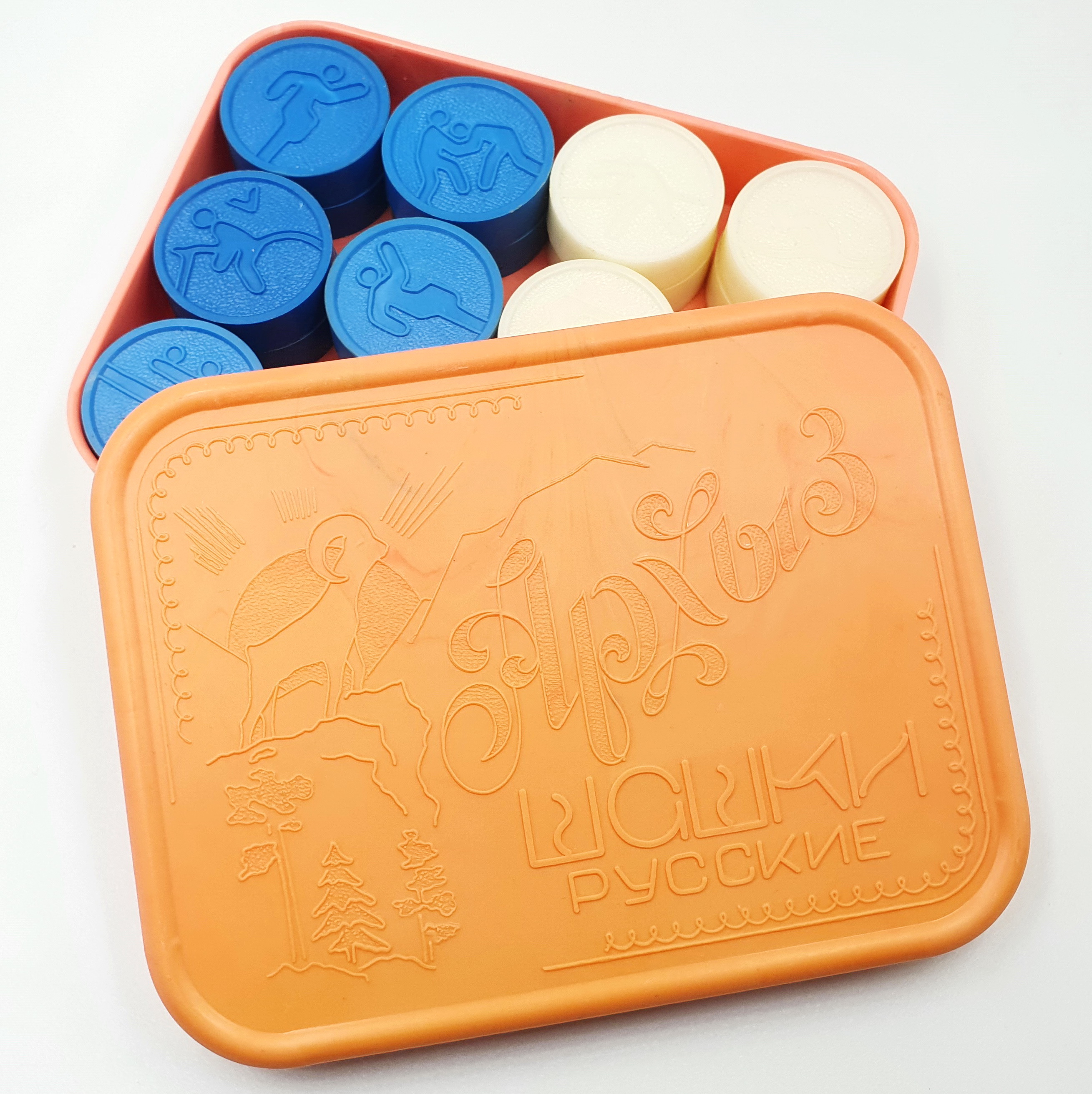 Vintage Board Game Russian Checkers devoted USSR Olympic Gam Inspire