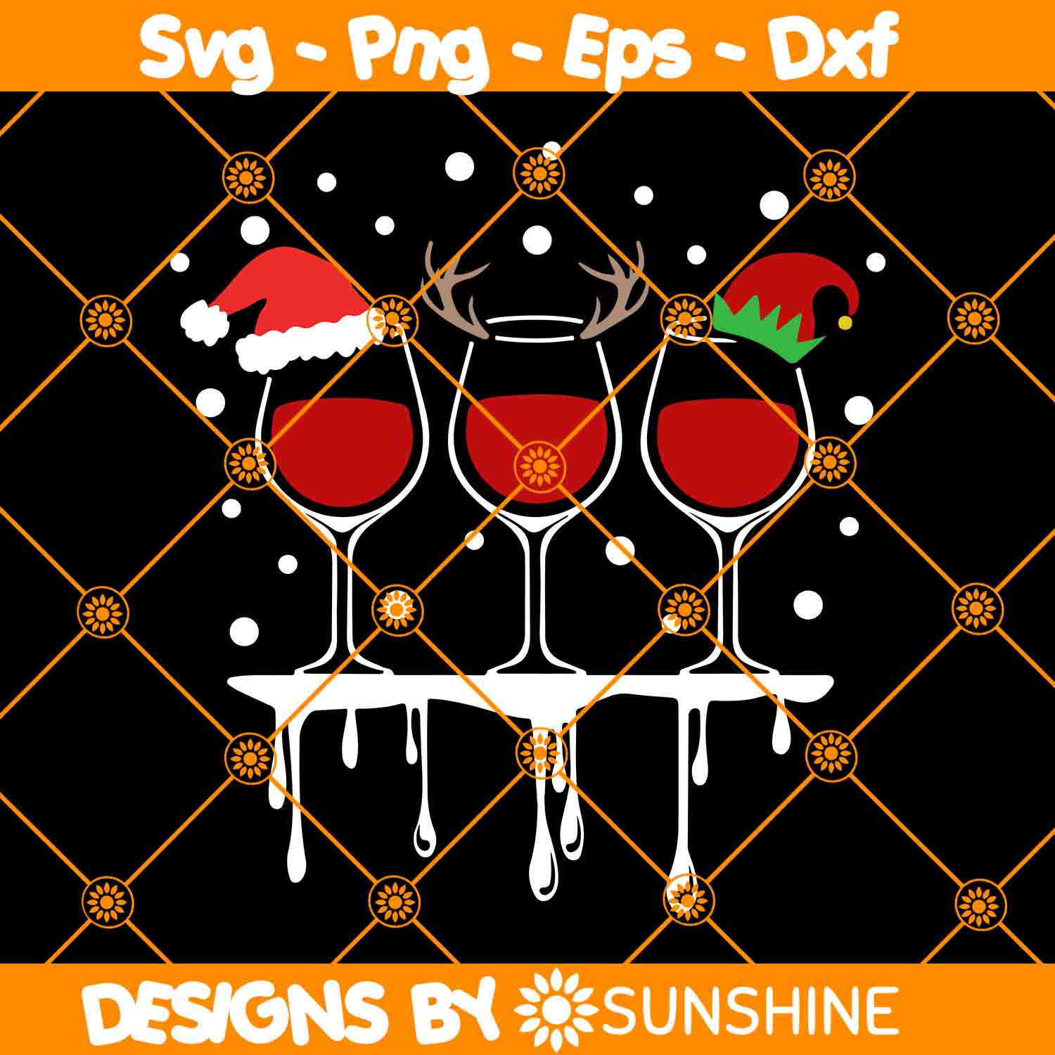 wine christmas svg - Inspire Uplift