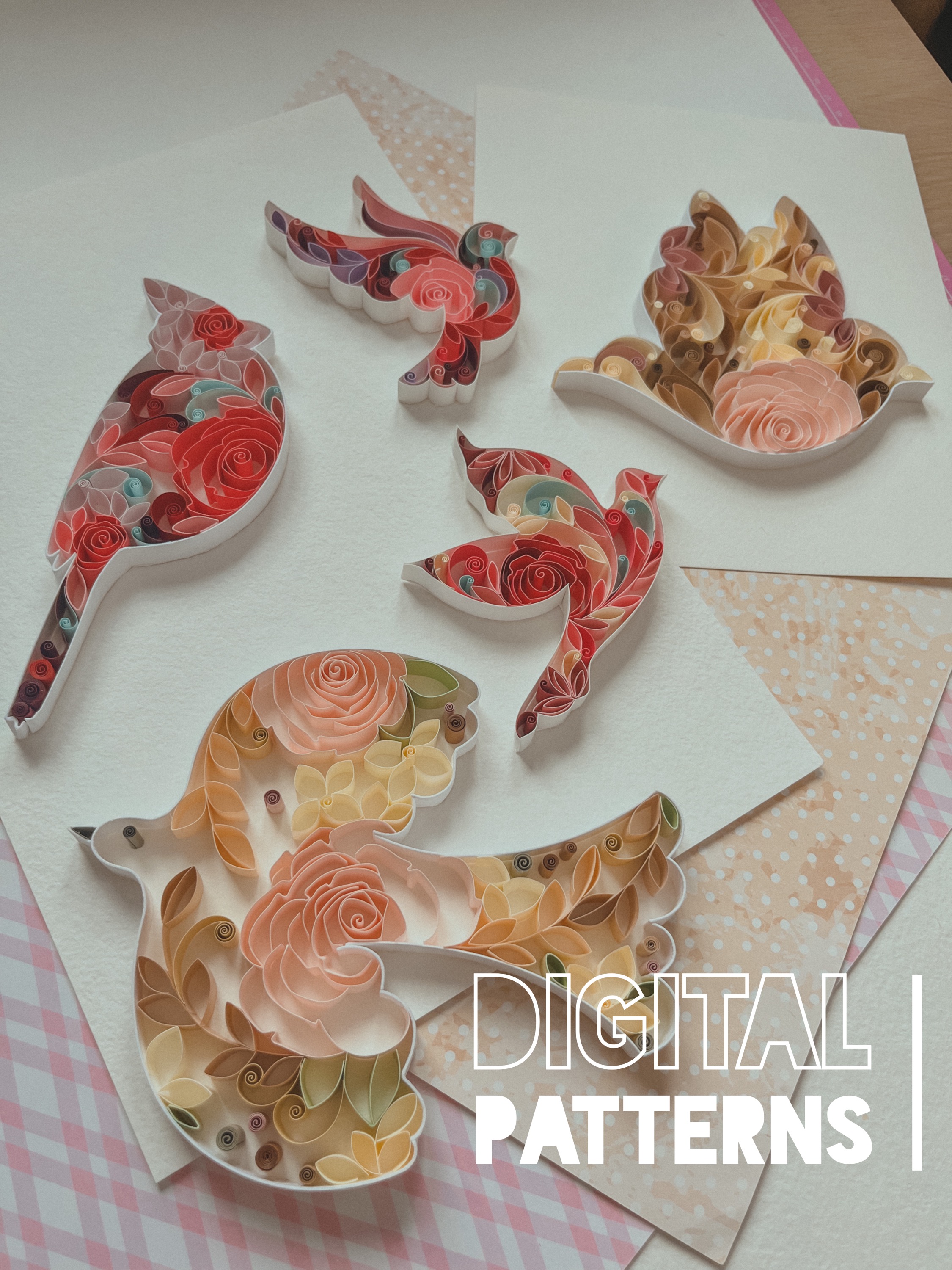 Set of patterns for Quilling - Digital templates - Christma | Inspire ...