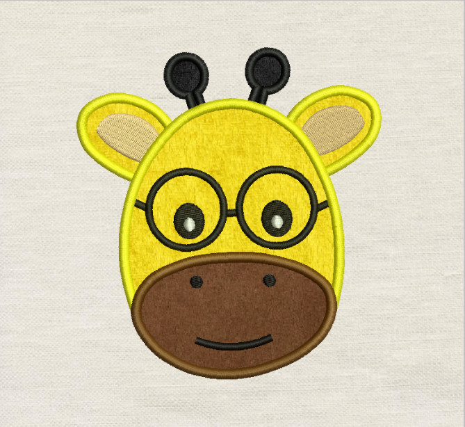 Baby giraffe face Embroidery design 3 Sizes reading pillow-I - Inspire ...