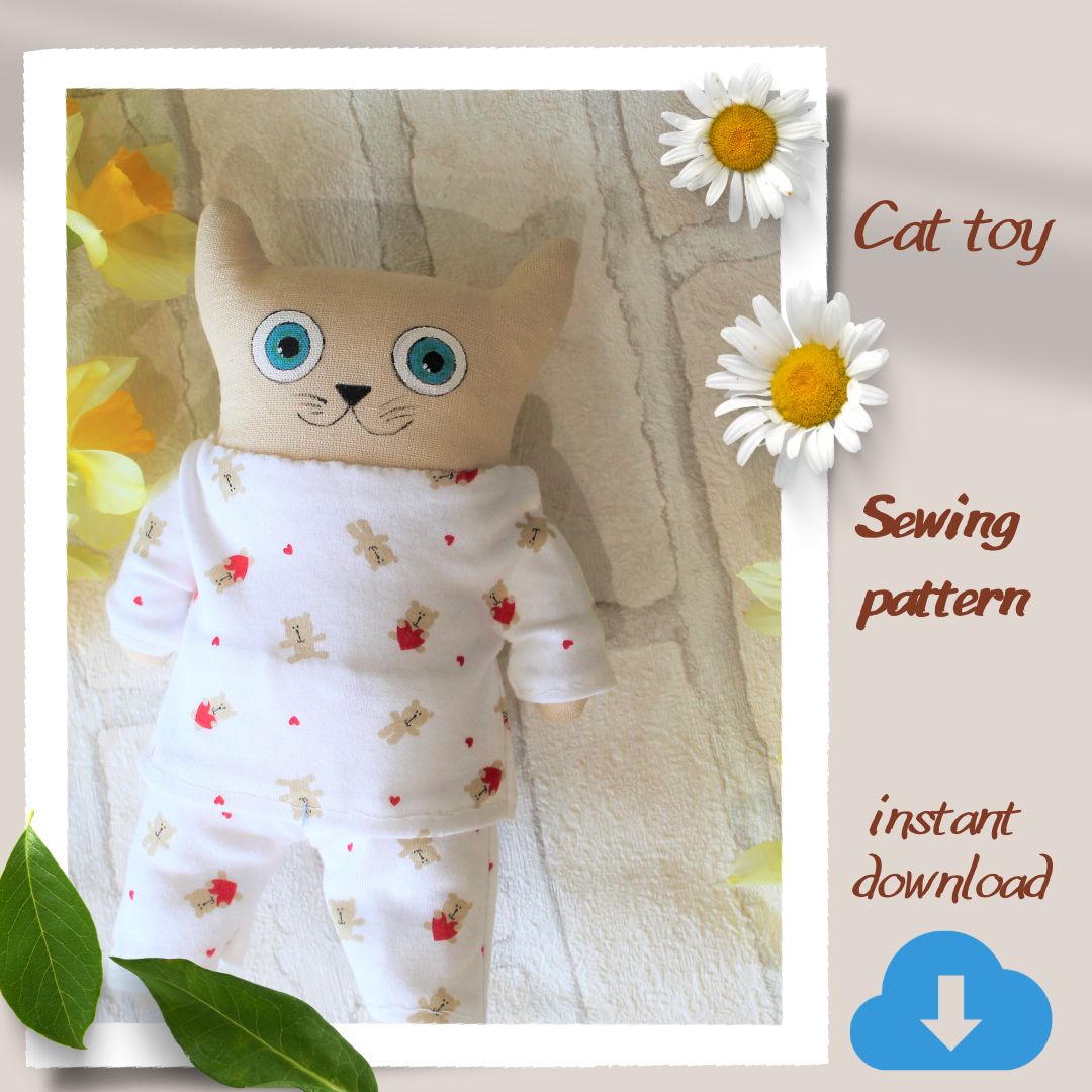 Cat toy pattern Stuffed animal pattern soft toy sewing p Inspire Uplift