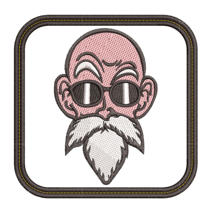 Anime Embroidery Pattern Master Roshi Thinks | Inspire Uplift
