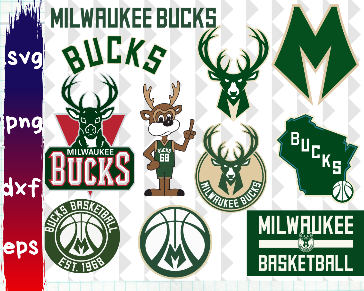 Big SVG Bundle, Digital Download, Milwaukee Bucks svg, Milwa | Inspire