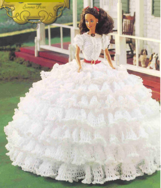 Vintage crochet pattern for Barbie dress Dresses for dolls Inspire