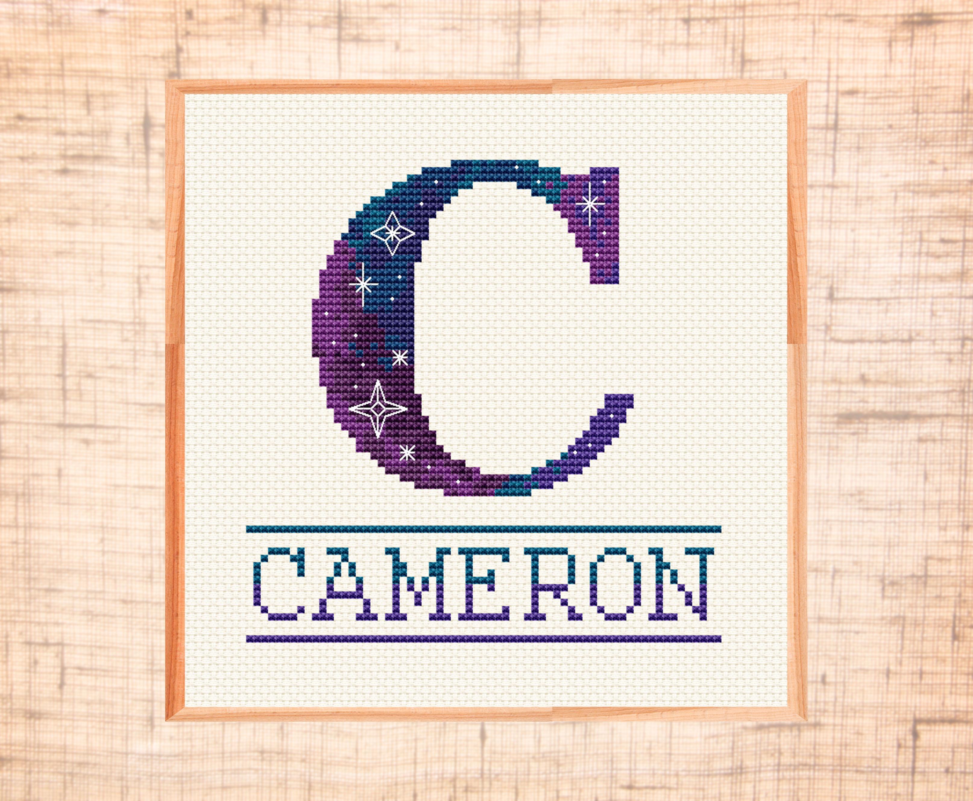 Monogram C cross stitch pattern Modern Letter cross stitch G Inspire