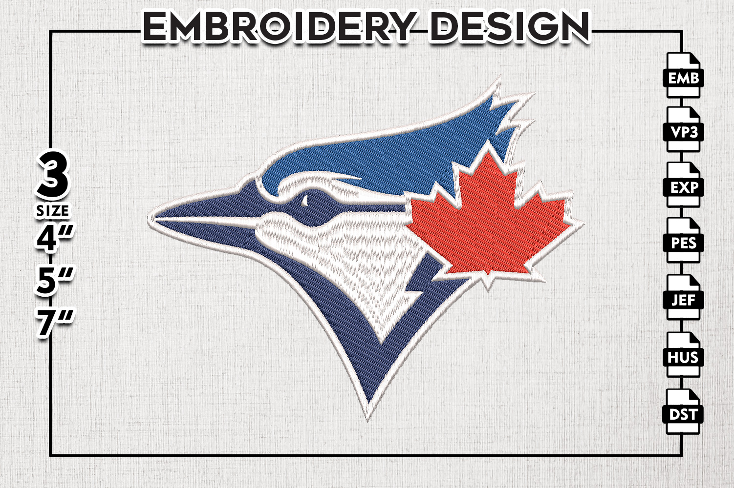 Toronto Blue Jays Embroidery Design, Blue Jays Baseball Team Inspire