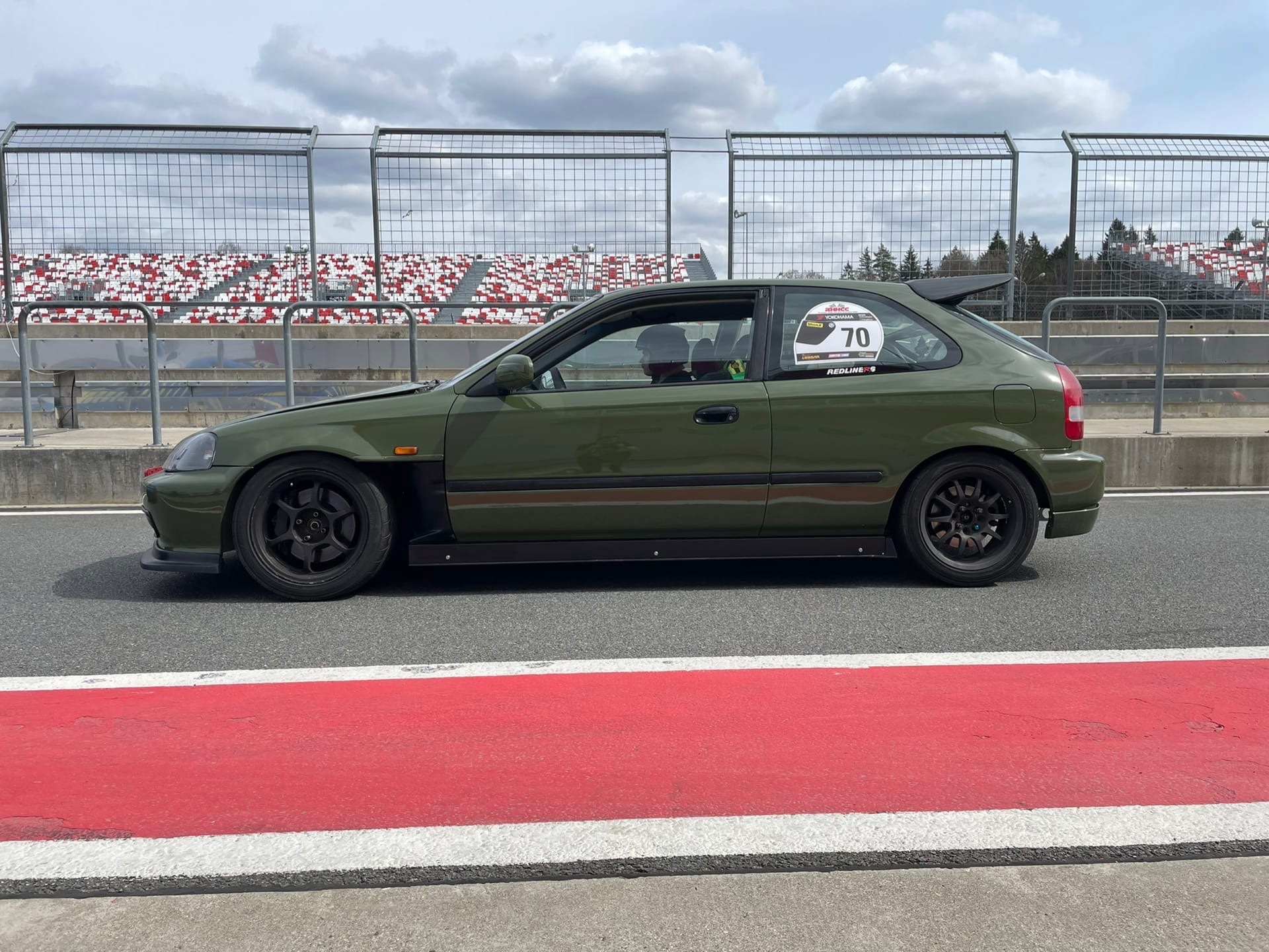 Aluminum Side Skirts Time Attack 4" for Honda Civic 9600 Ek Inspire