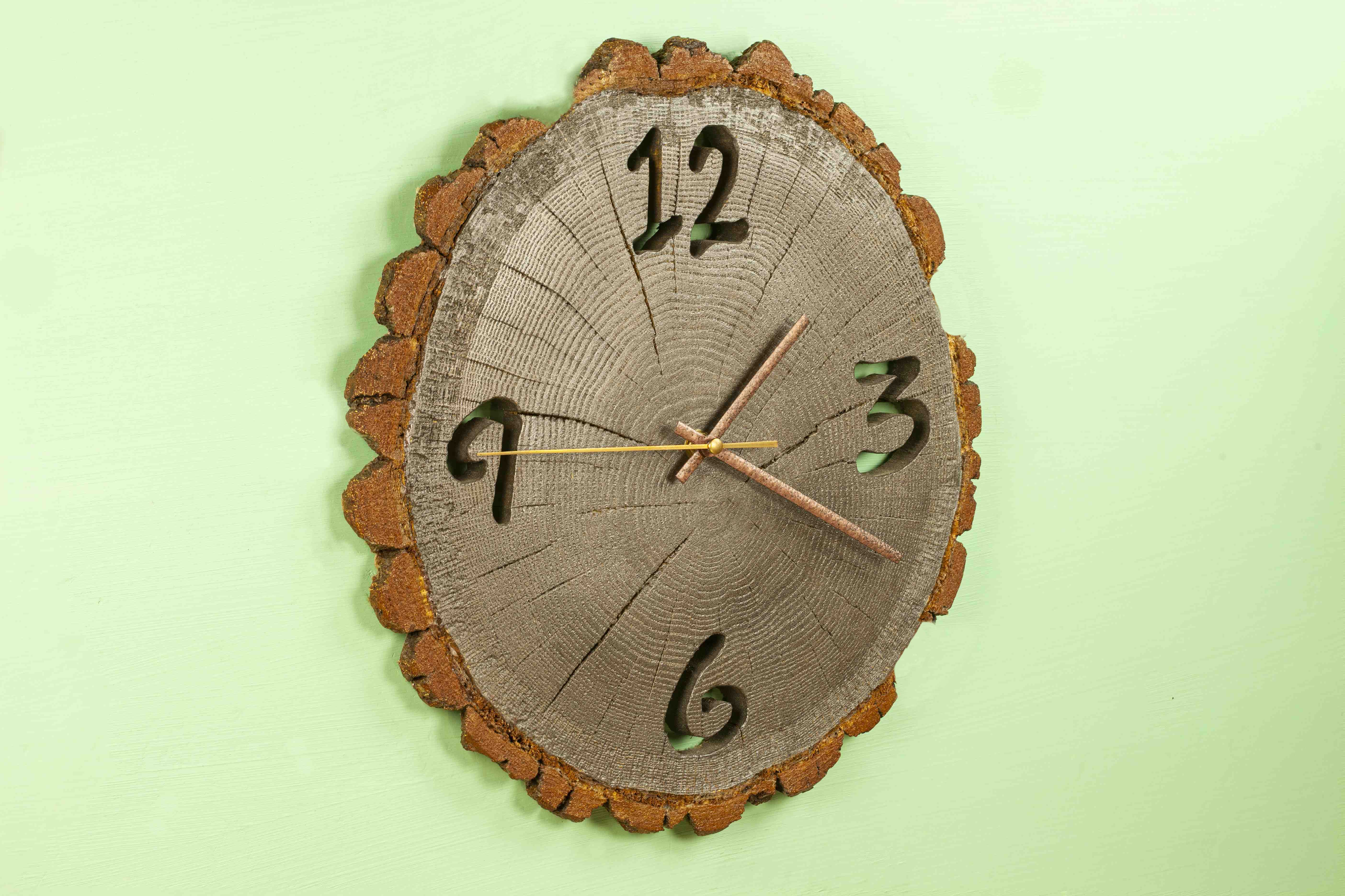 Natural Wood Clock, Tree Slice Clock, Wood Slice Art, decora Inspire