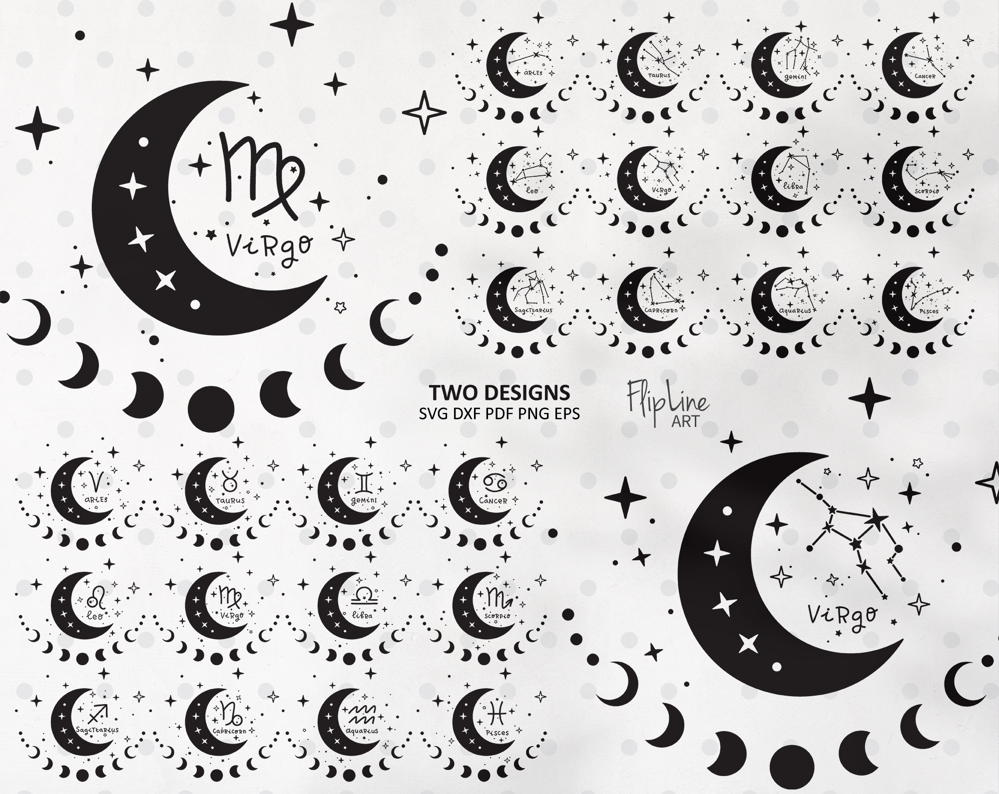 Zodiac signs clipart, Astrology svg, Zodiac svg bundle, Horo | Inspire ...