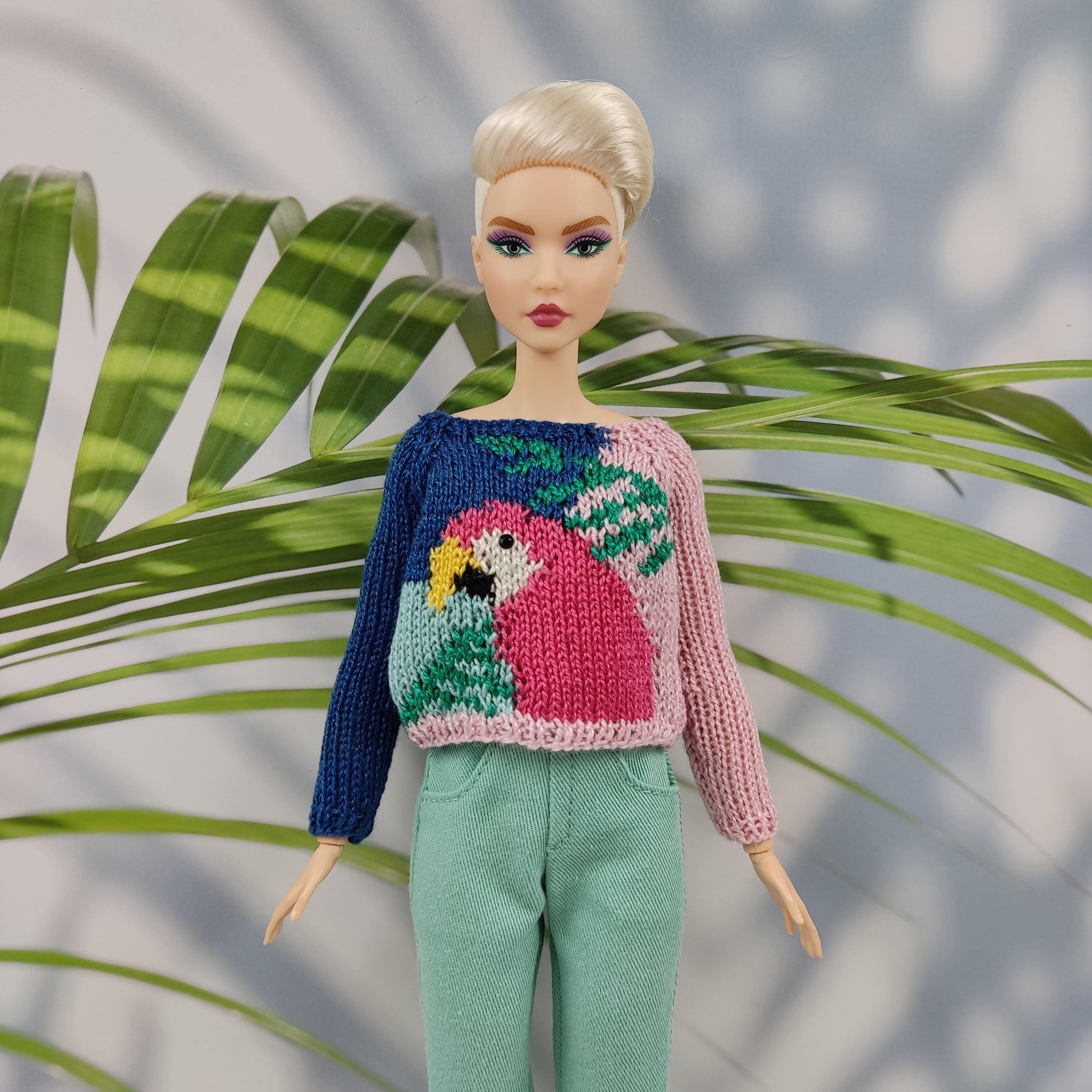 Barbie doll clothes parrot sweater Inspire Uplift