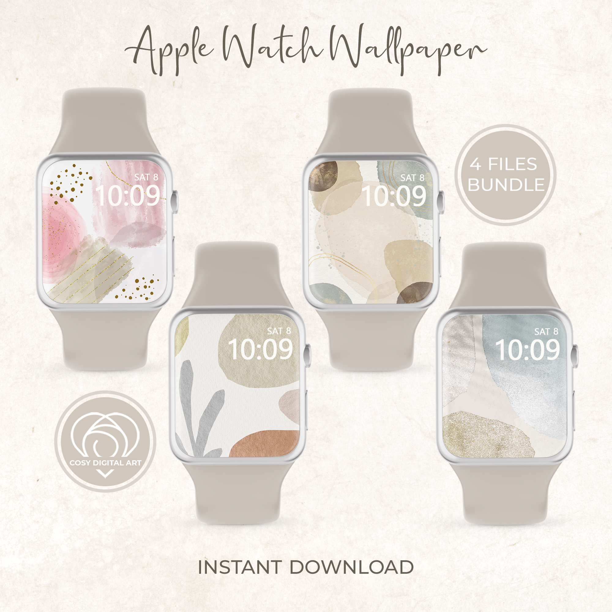 Apple Watch Wallpaper Set Abstract Apple Watch Face Bundle Inspire