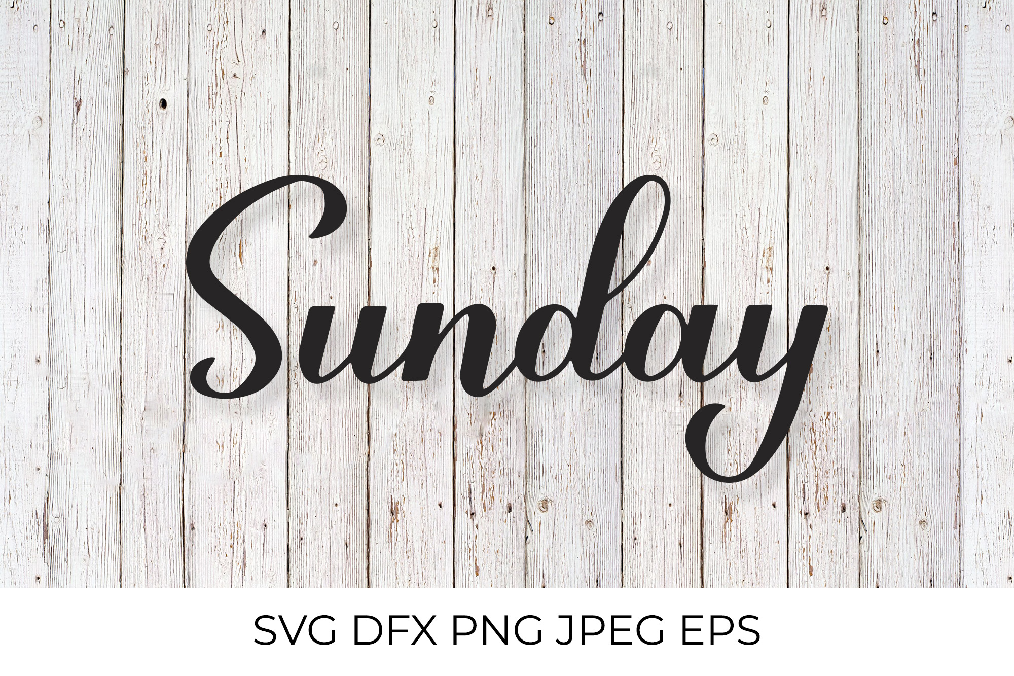 Sunday calligraphy hand lettering SVG - Inspire Uplift