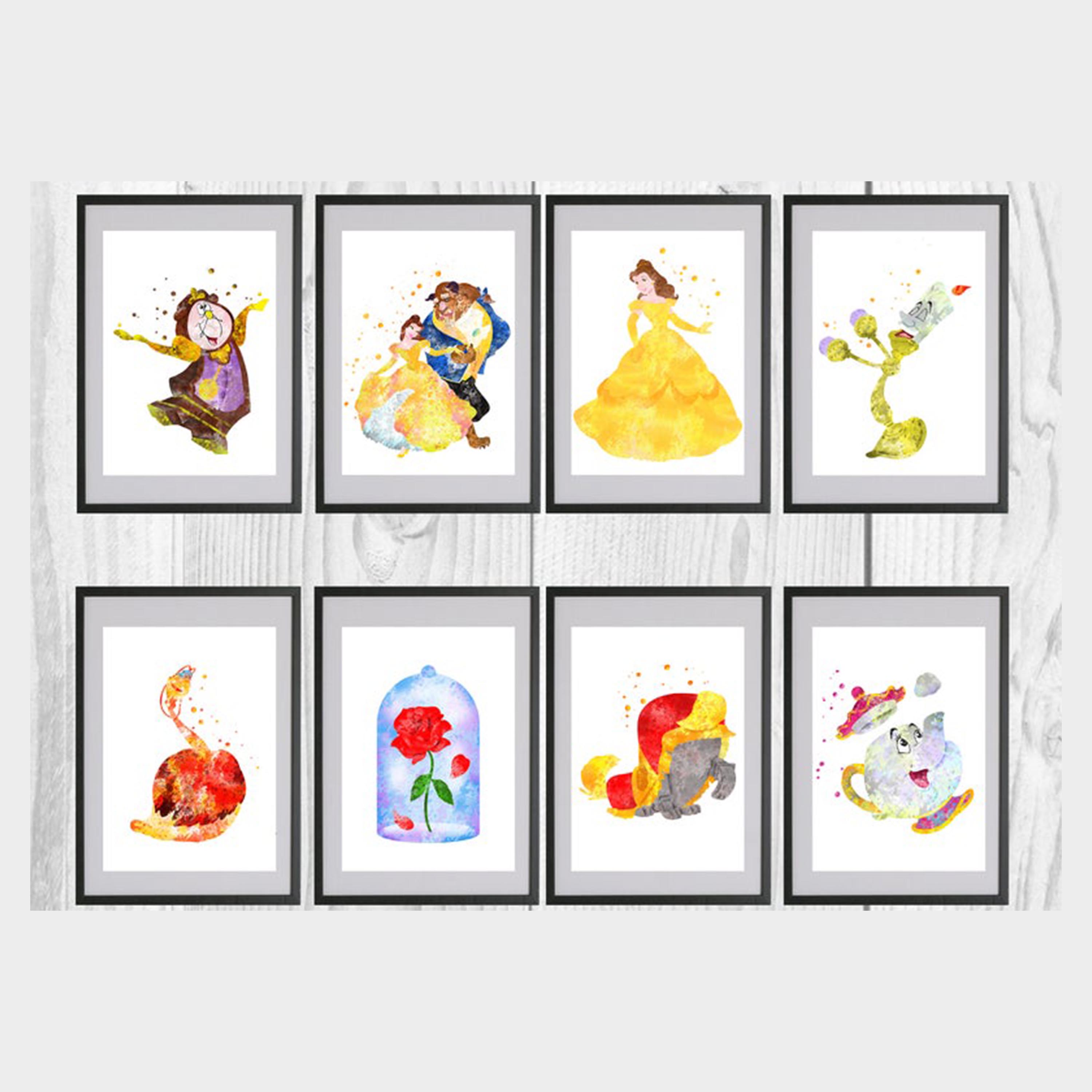 Beauty and the Beast Disney Set Art Print Digital Files deco | Inspire ...