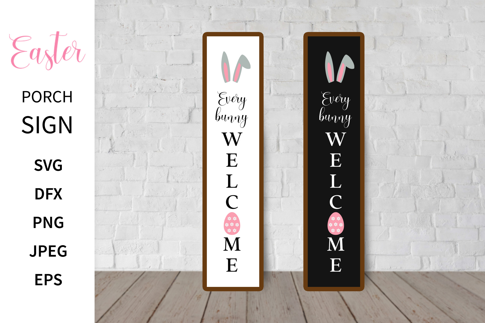 Easter Porch Sign SVG Bundle. Easter Vertical Sign. Welcome | Inspire ...