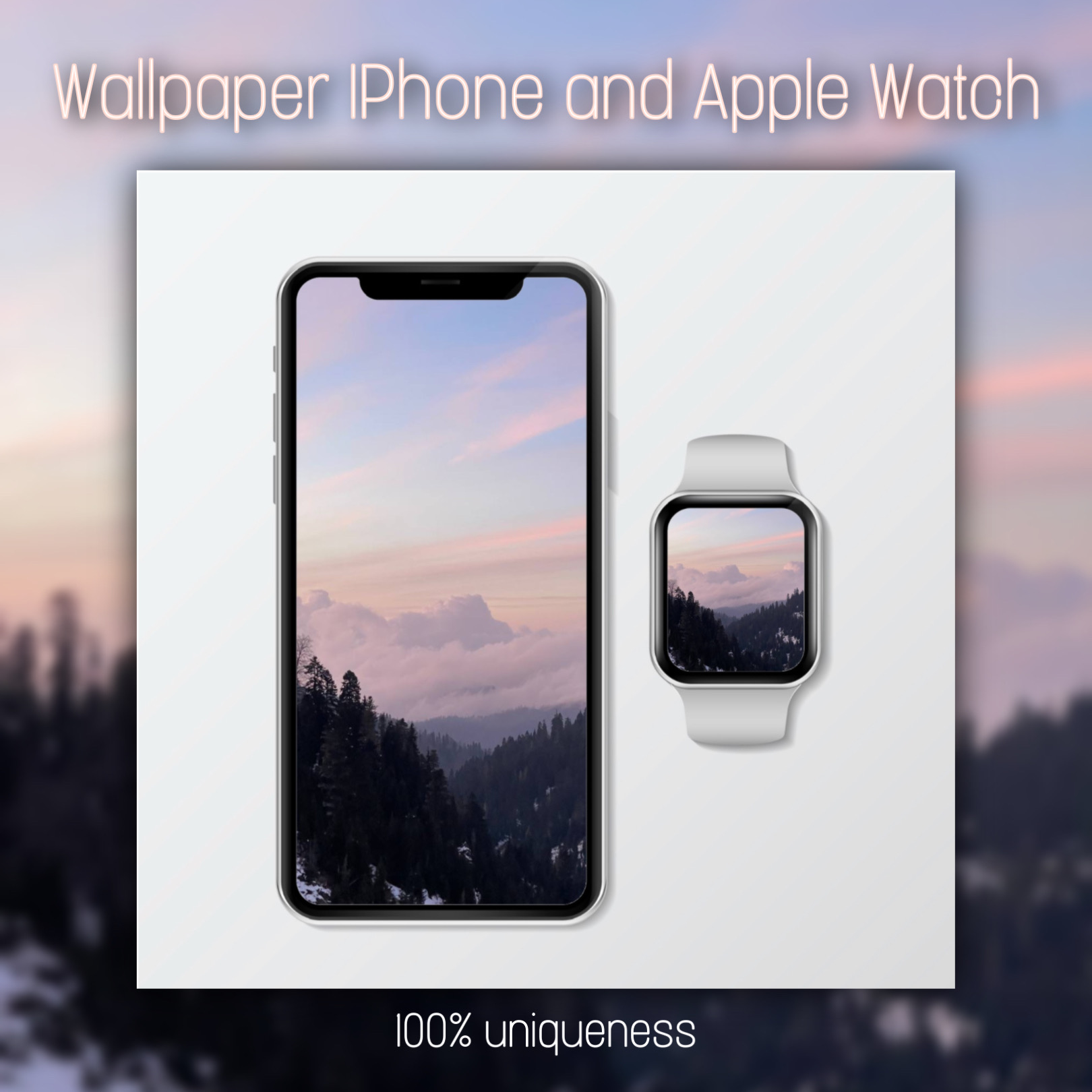 IPhone & Apple Watch Wallpaper Clock face background Win Inspire Uplift