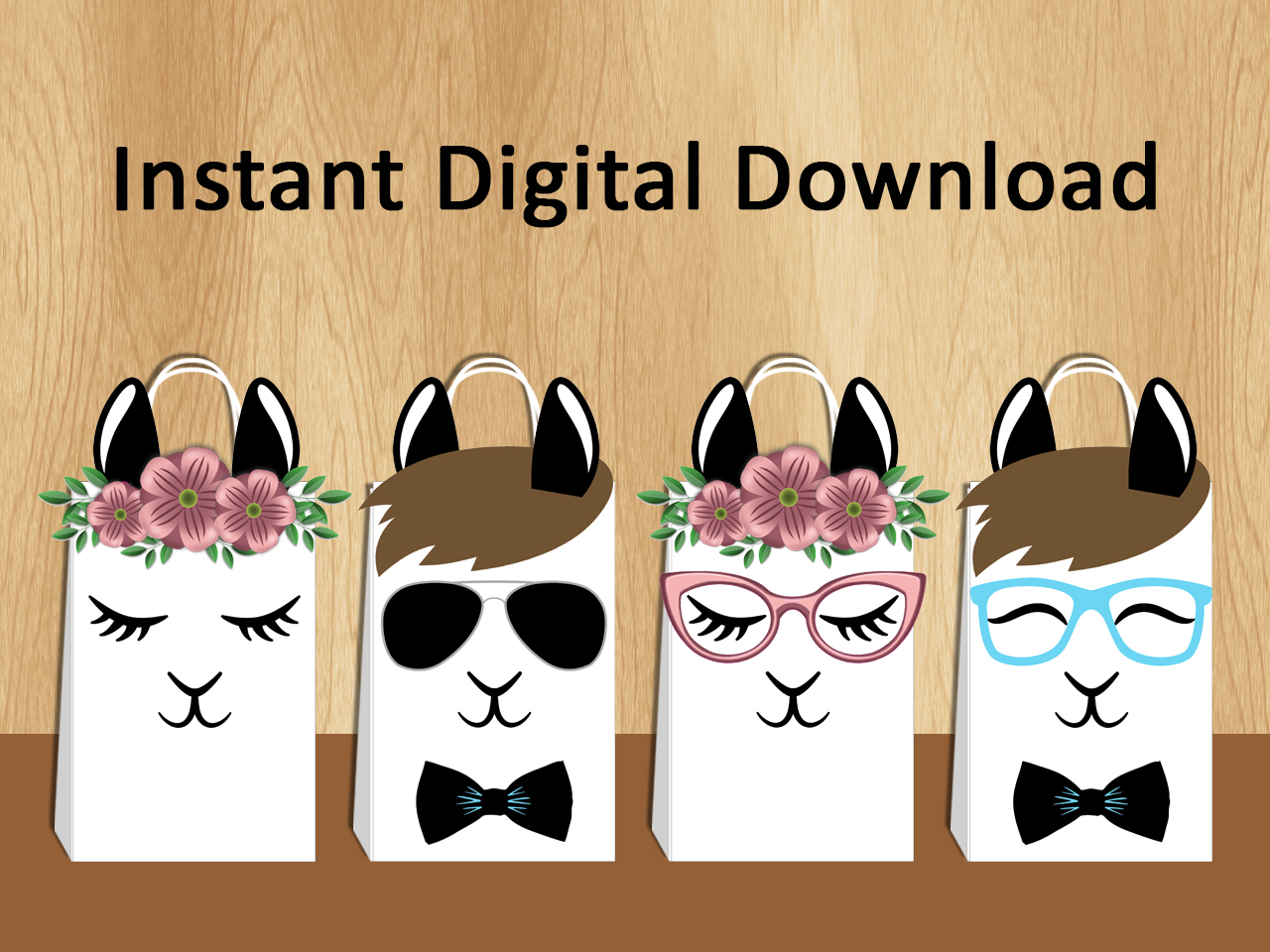 Llama FAVOR BAGS for baby shower, Llama Birthday, Llama Part Inspire