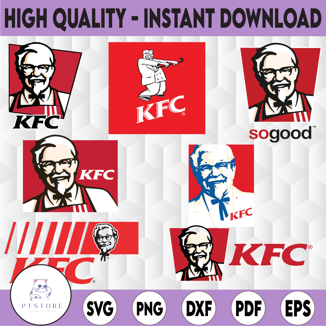 Kentucky Fried Chicken Logo Bundle svg, KFC svg, fastfood sv | Inspire ...