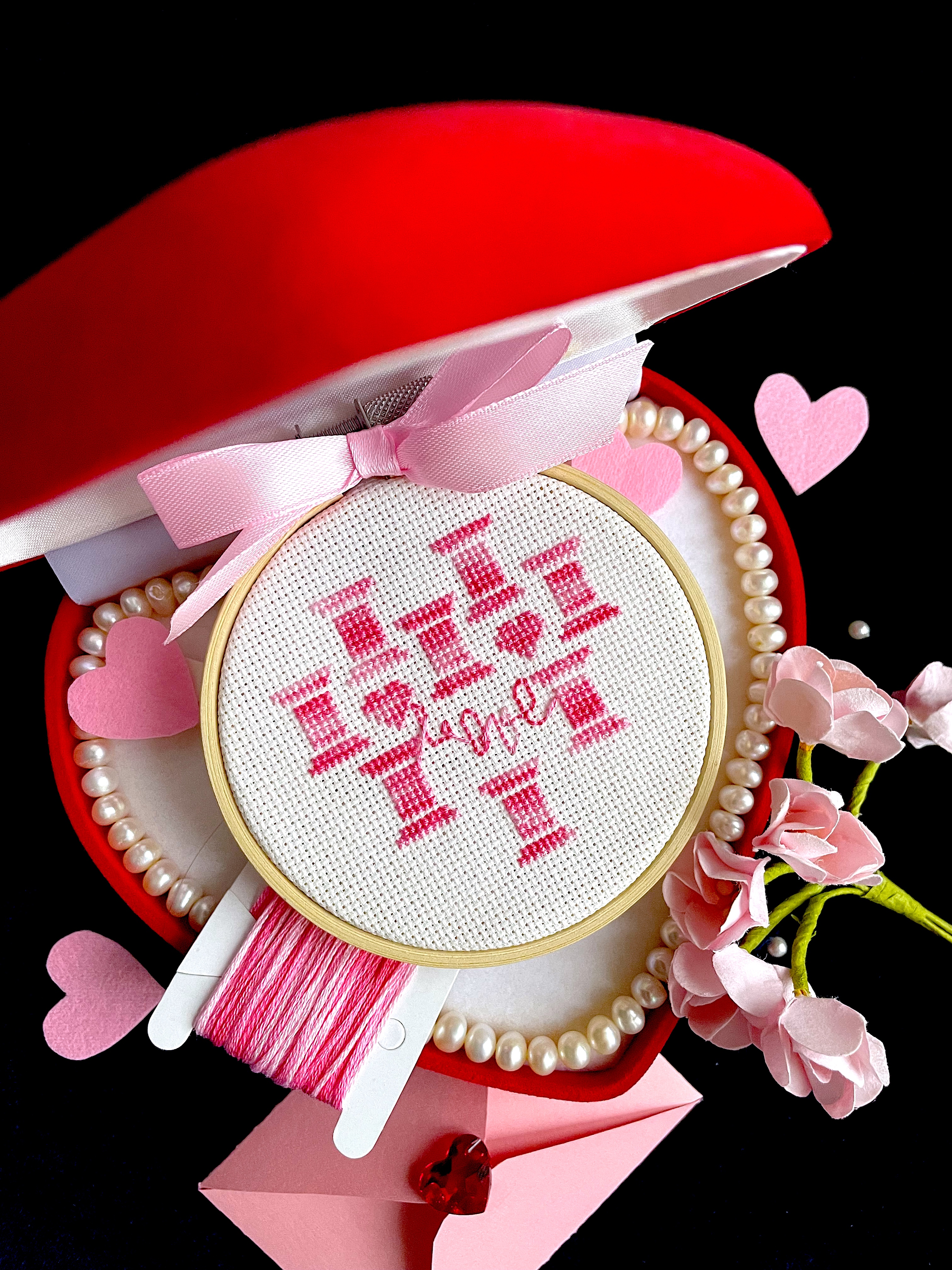 Happy Stitching Pattern VARIEGATED STITCHERS HAPPY HEART cross stitch pattern PDF by | Inspire ...