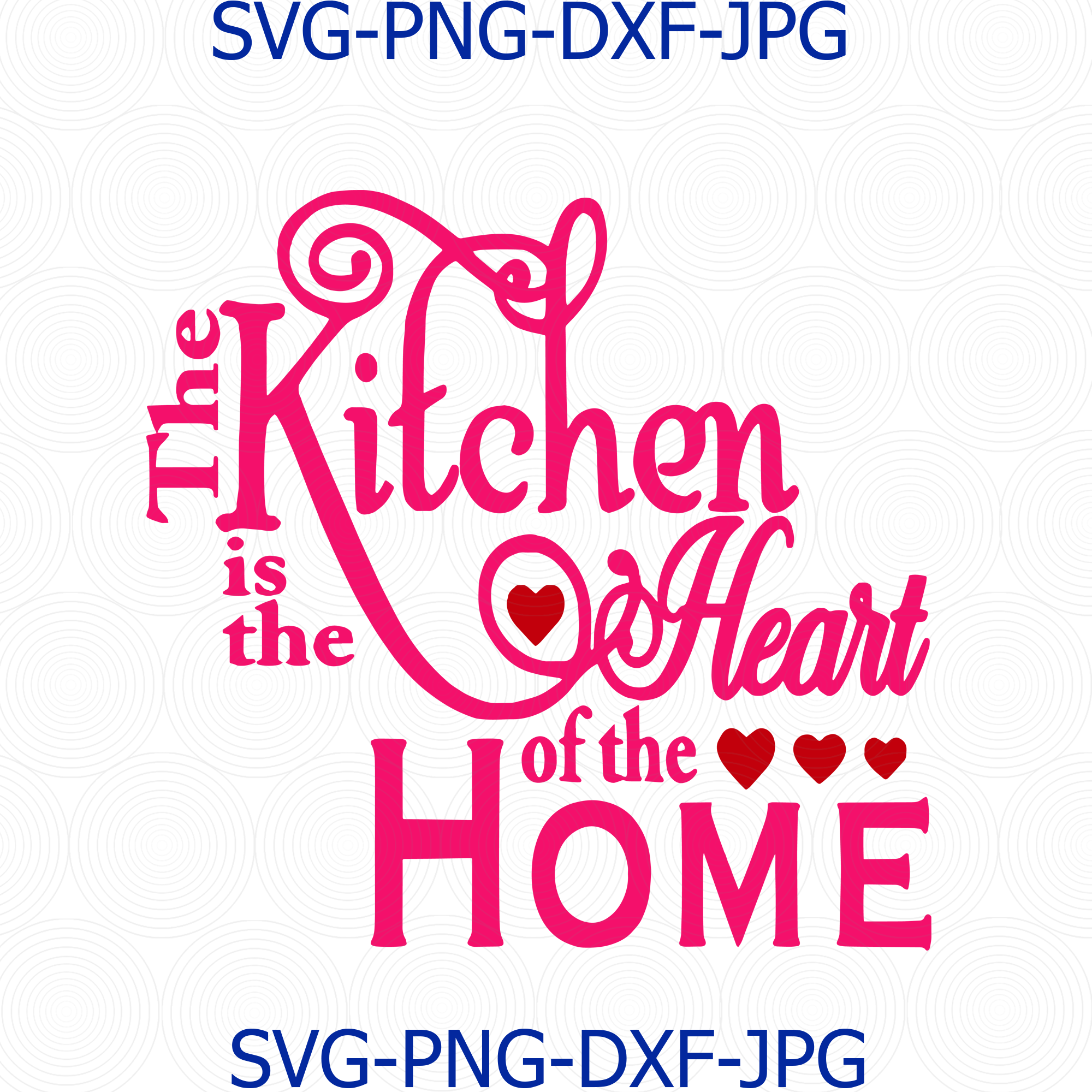 The Kitchen is the Heart of the Home SVG / Kitchen Graphic f Inspire
