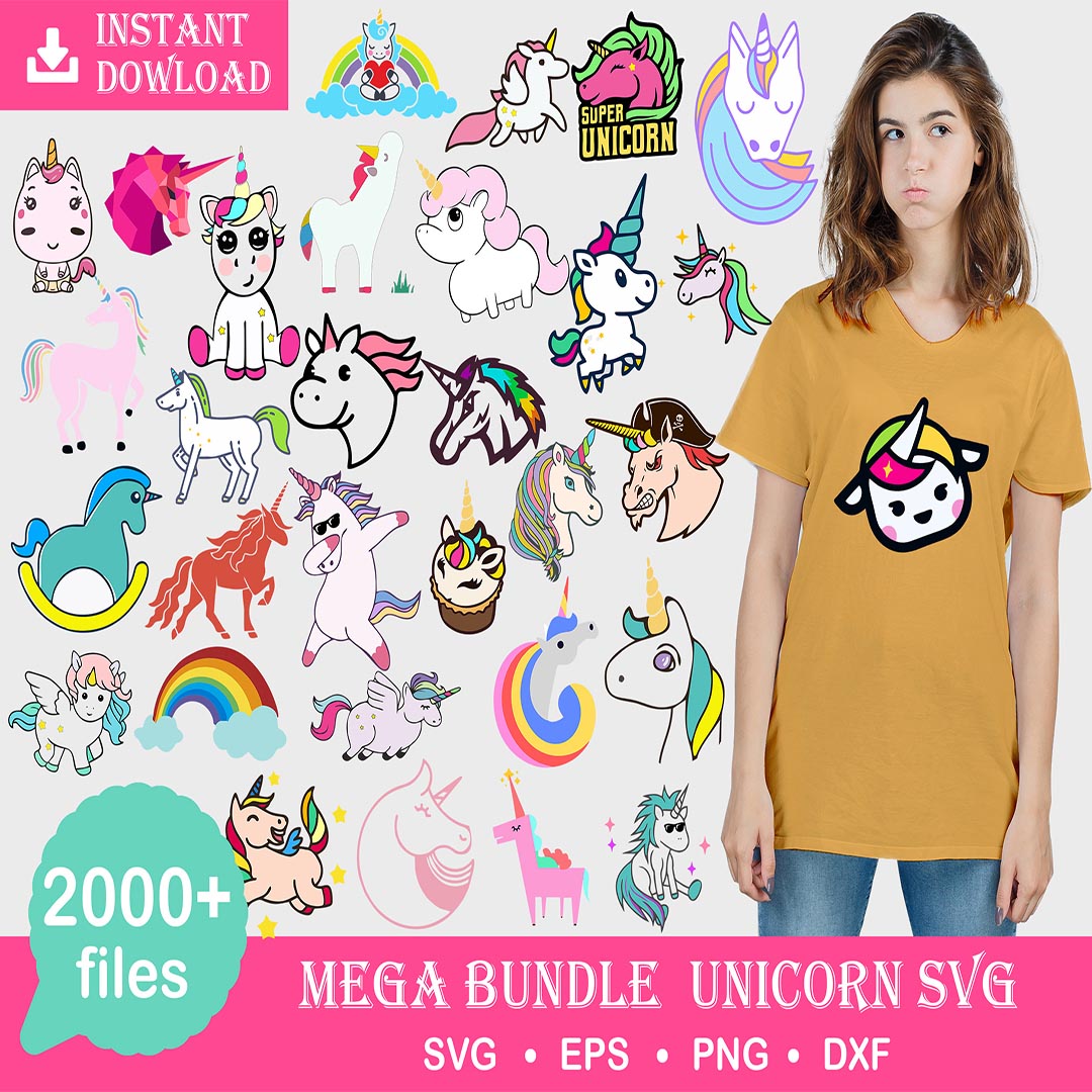 Unicorn SVG, Unicorn Clipart, Unicorn Head SVG, Instant Down - Inspire