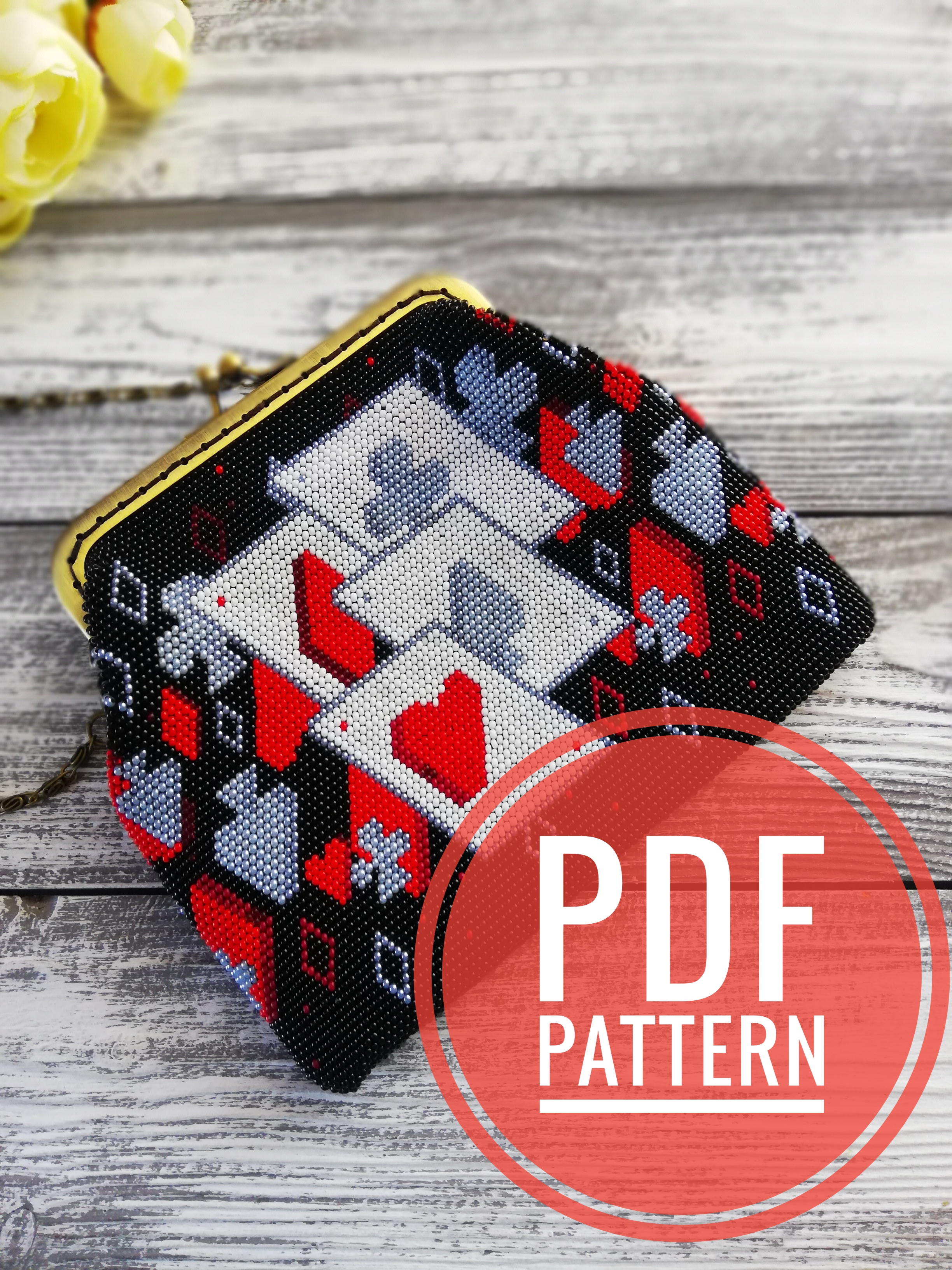 Bead Crochet Pattern , Ladies' Wallet Cute Purse with a b | Inspire Uplift