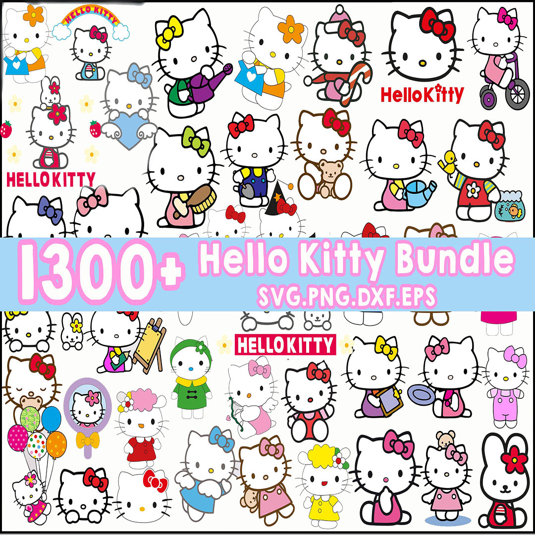 1300 Kawaii Kitty Svg, Kawaii Kitty Svg Bundle, Cute Cat Svg - Inspire ...