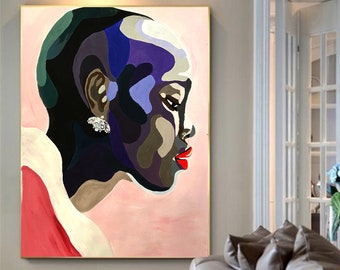 Black Woman Painting Egypt Original Art African American Art | Inspire ...