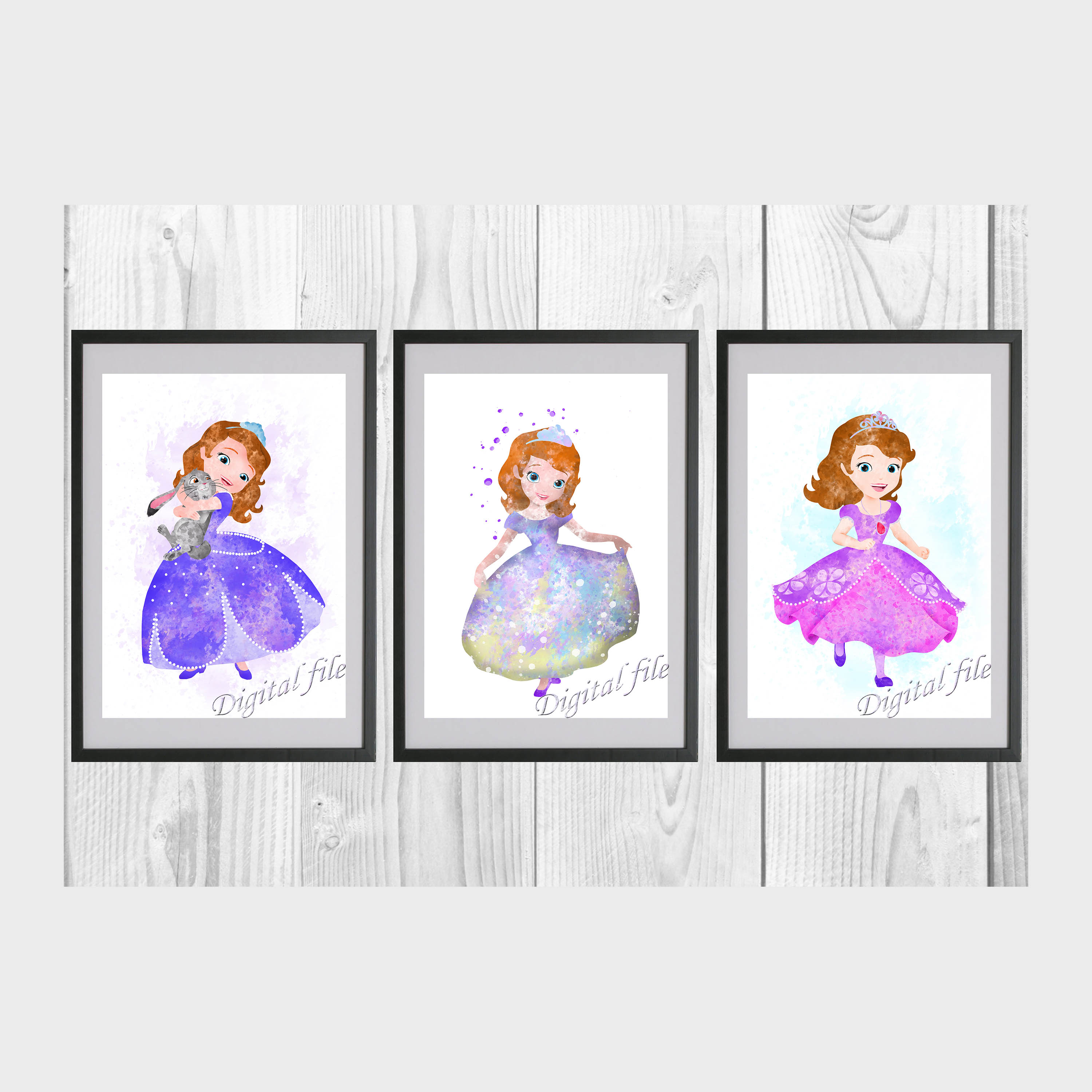 Sofia the First Disney Art Print Digital Files decor nursery Inspire