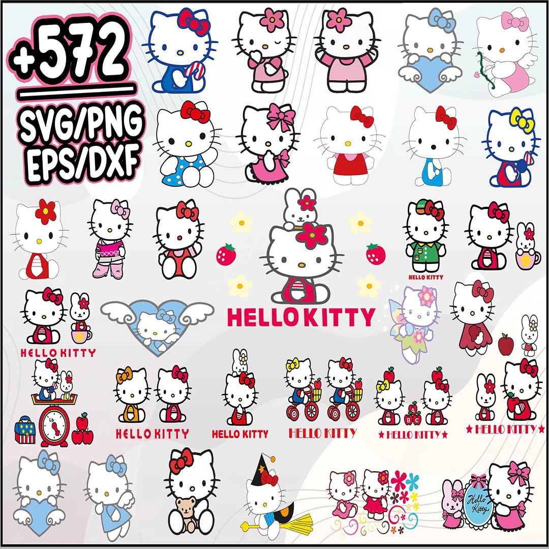 Hello Kitty bundle SVG, Hello Kitty svg eps png, for Cricut - Inspire