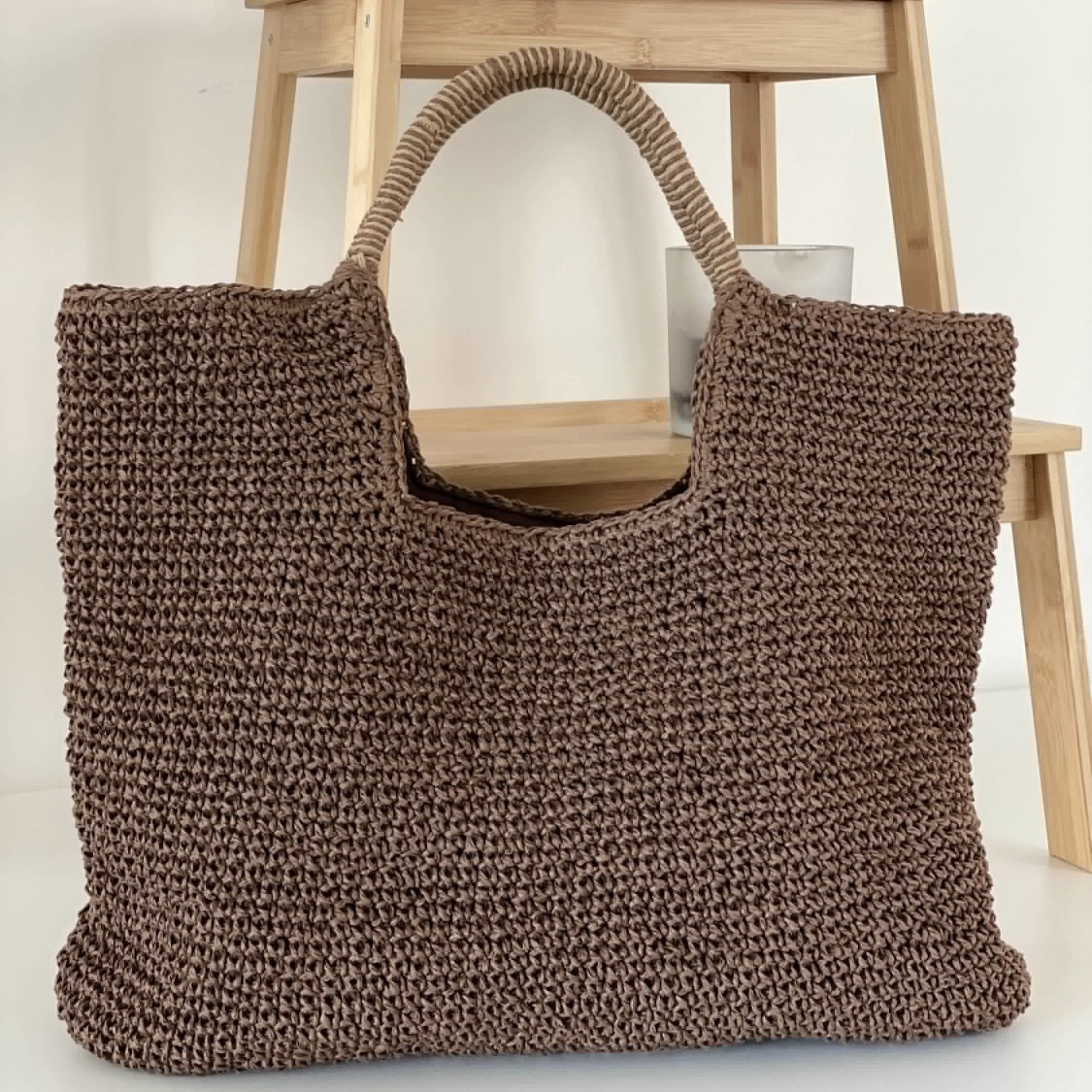 Knitted straw bag Braided Straw Bag Crochet Straw Bag Inspire Uplift