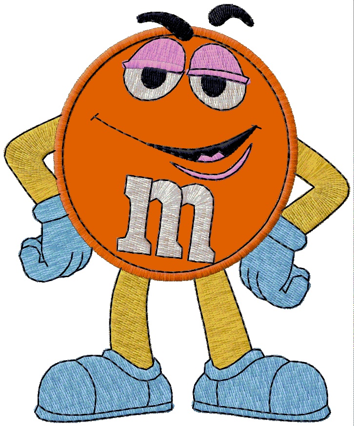 M&M embroidery design. Applique. Suitable for all embroidery Inspire