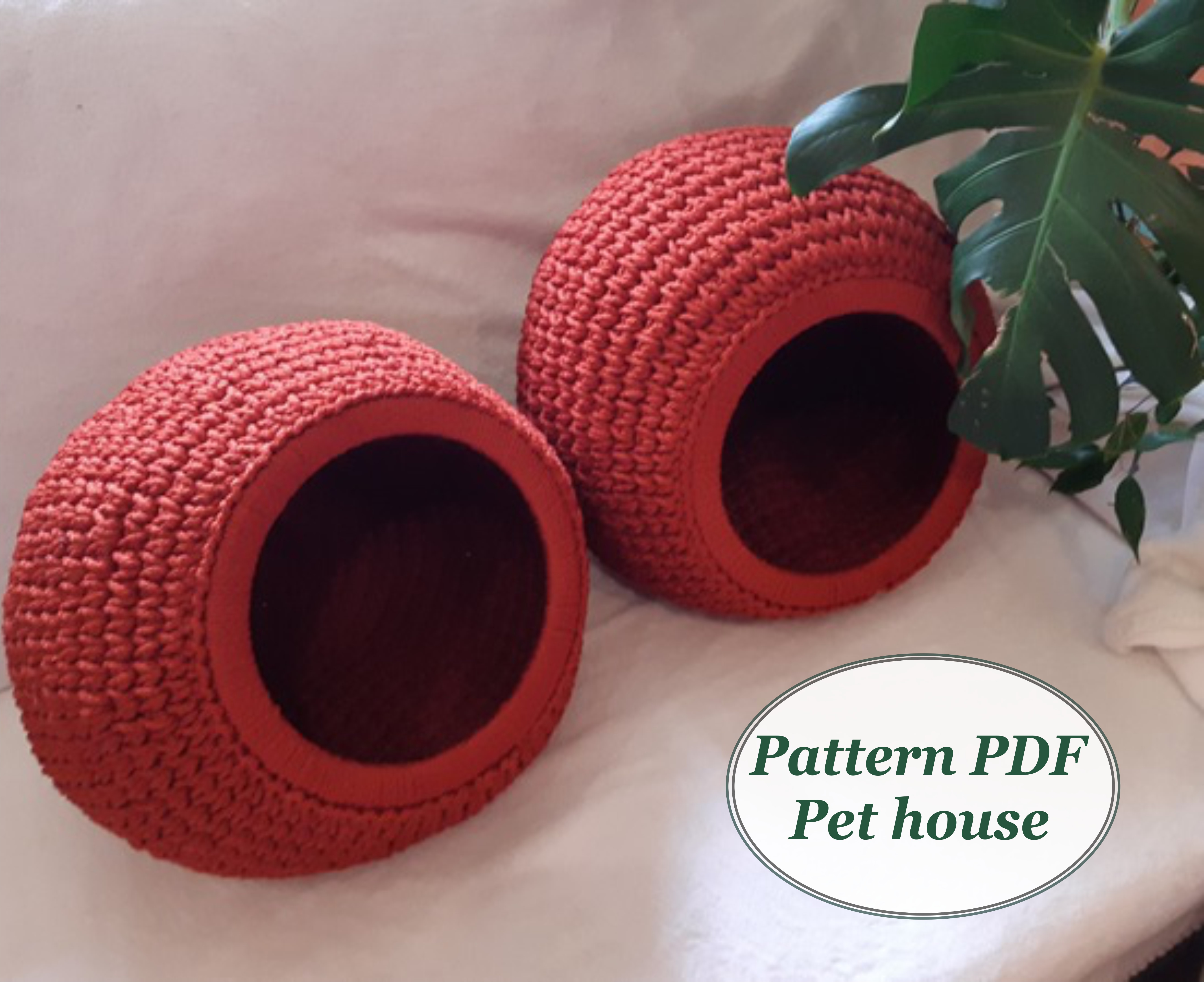 Crochet cat house Apple Digital Instruction Manual in PDF Fo | Inspire ...